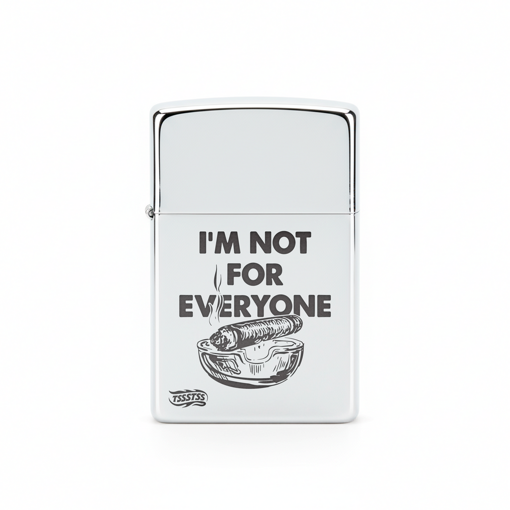 Isqueiro Cromado Polido 'I'm Not For Everyone'