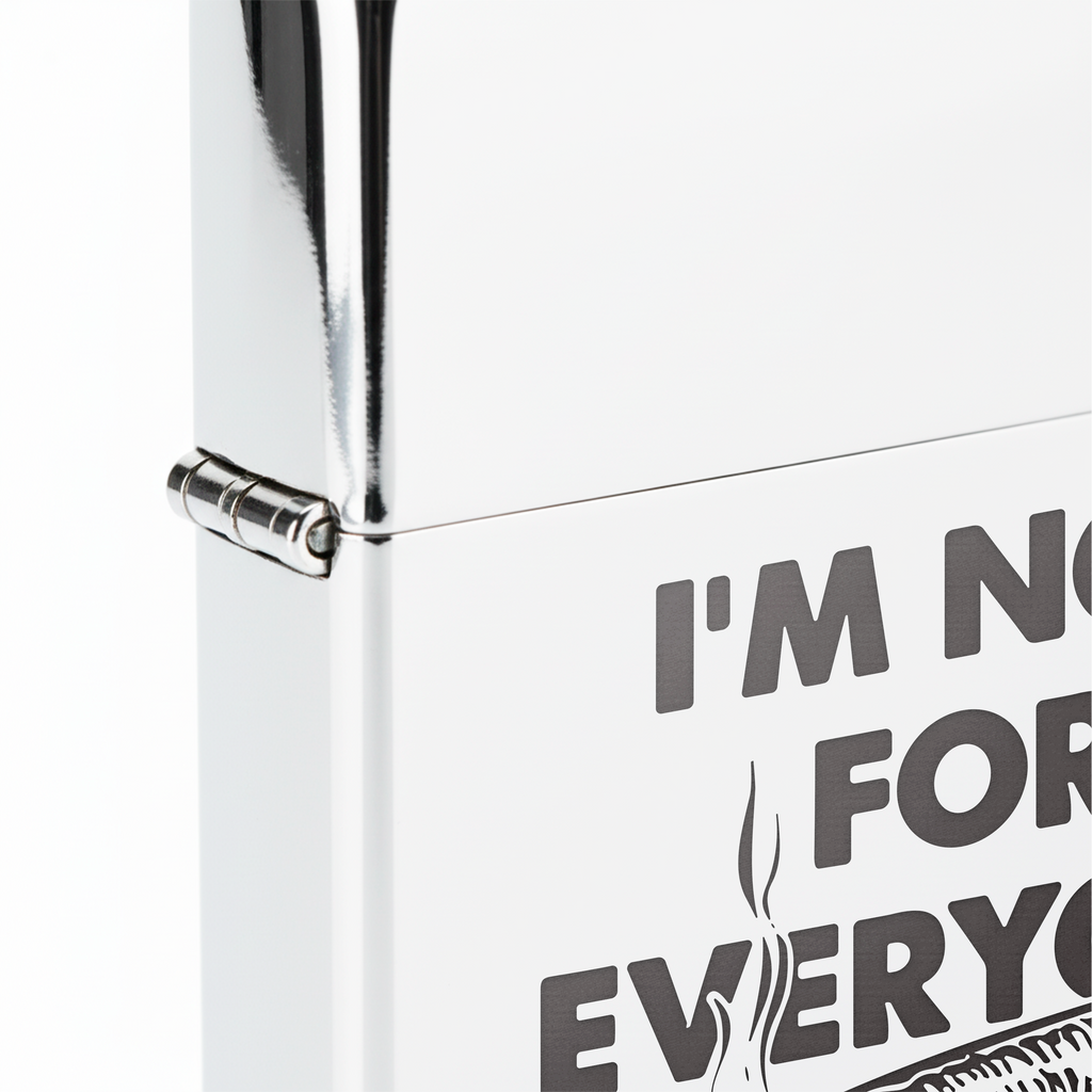 Isqueiro Cromado Polido 'I'm Not For Everyone'