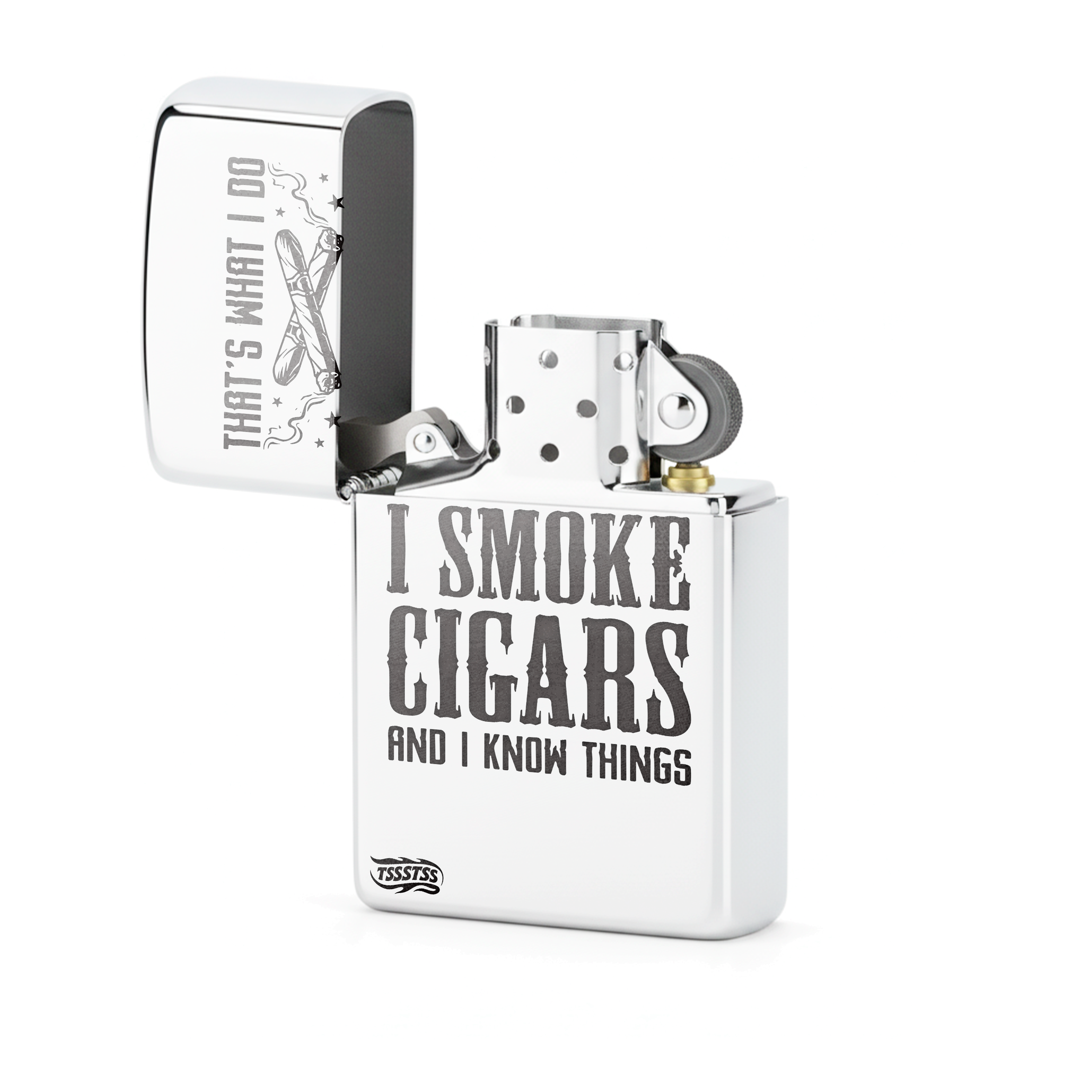 Isqueiro Cromado Polido 'I'm a Business, Man'