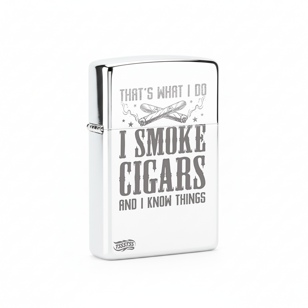 Isqueiro Cromado Polido 'I'm a Business, Man' detalhe 3