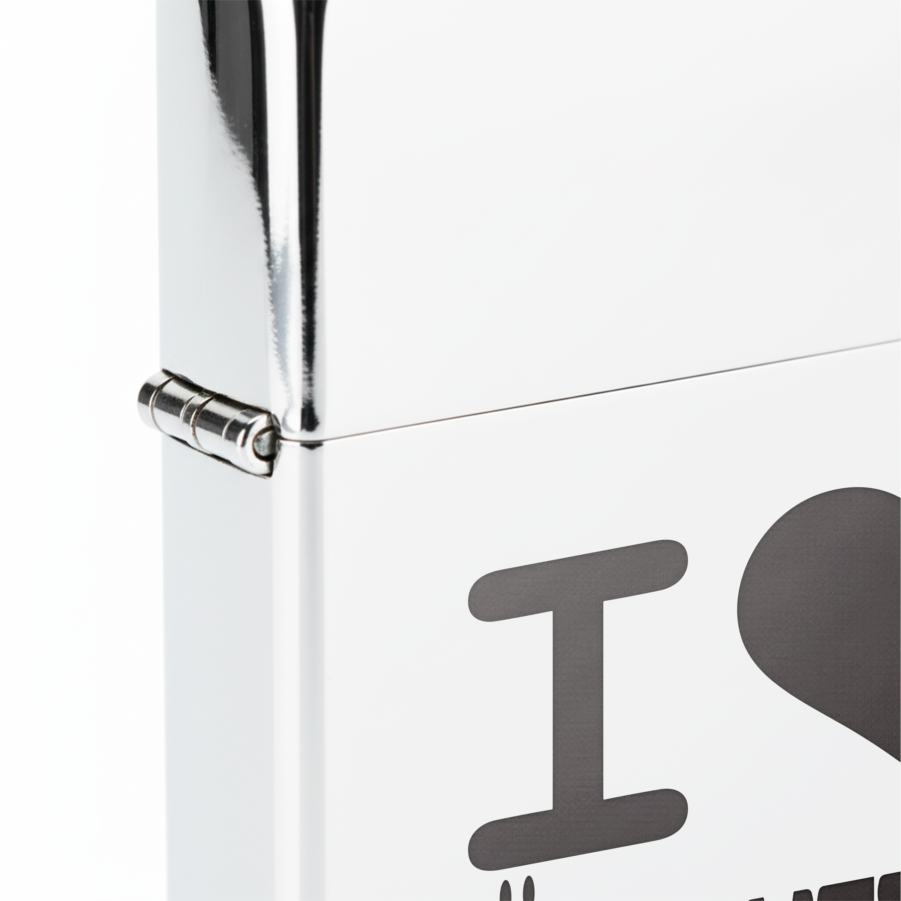 Isqueiro Cromado Polido 'I Love Jägermeister'