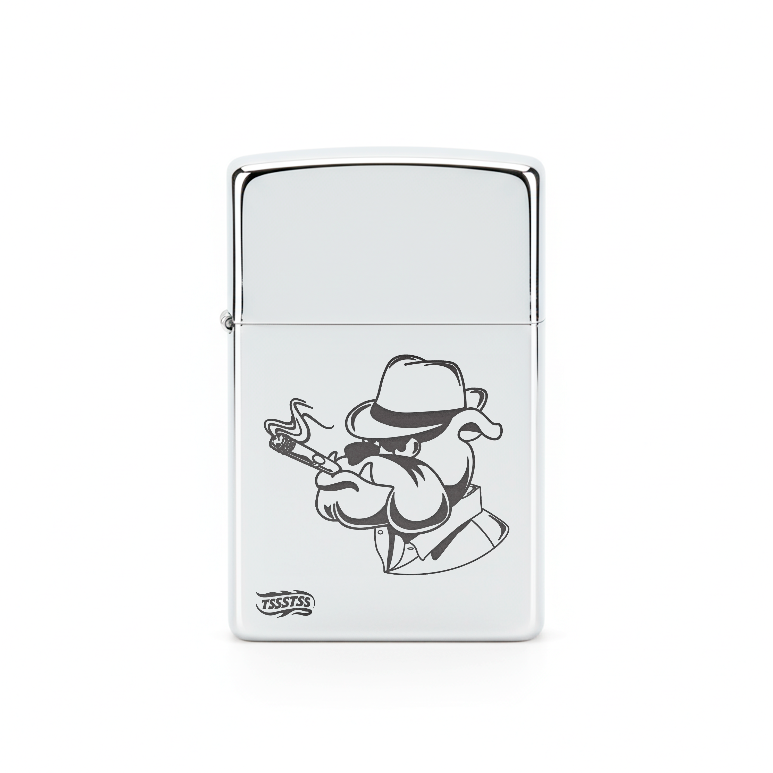 Isqueiro Cromado Polido 'Bulldog OG'