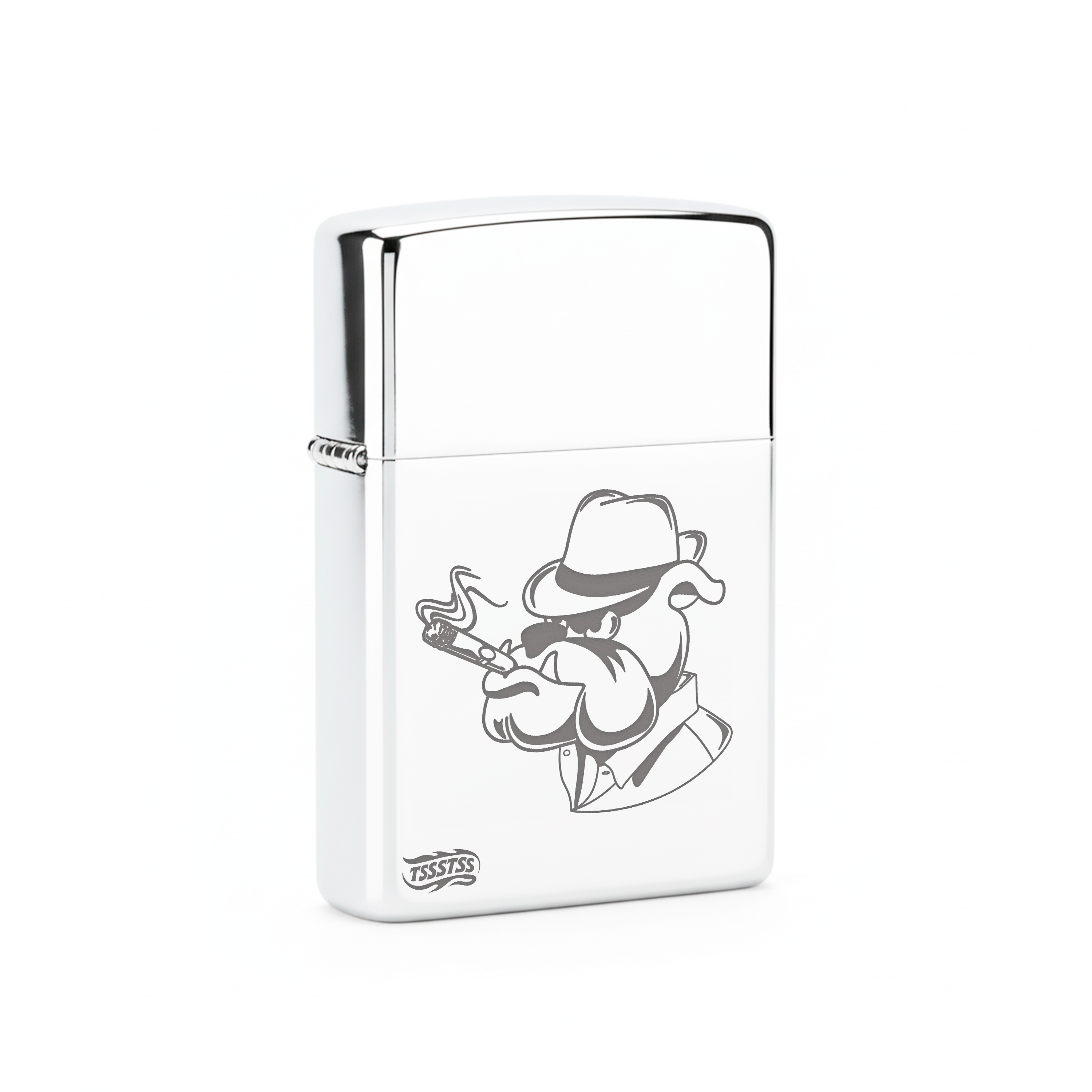 Isqueiro Cromado Polido 'Bulldog OG'