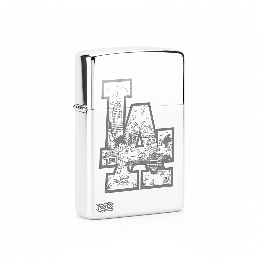 Isqueiro Cromado Polido 'Venice Beach' detalhe 3