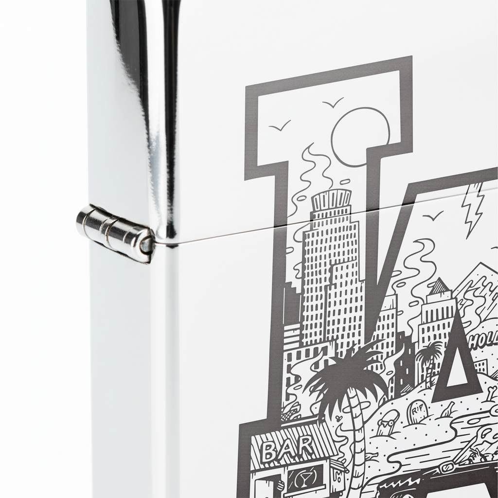 Isqueiro Cromado Polido 'Venice Beach'