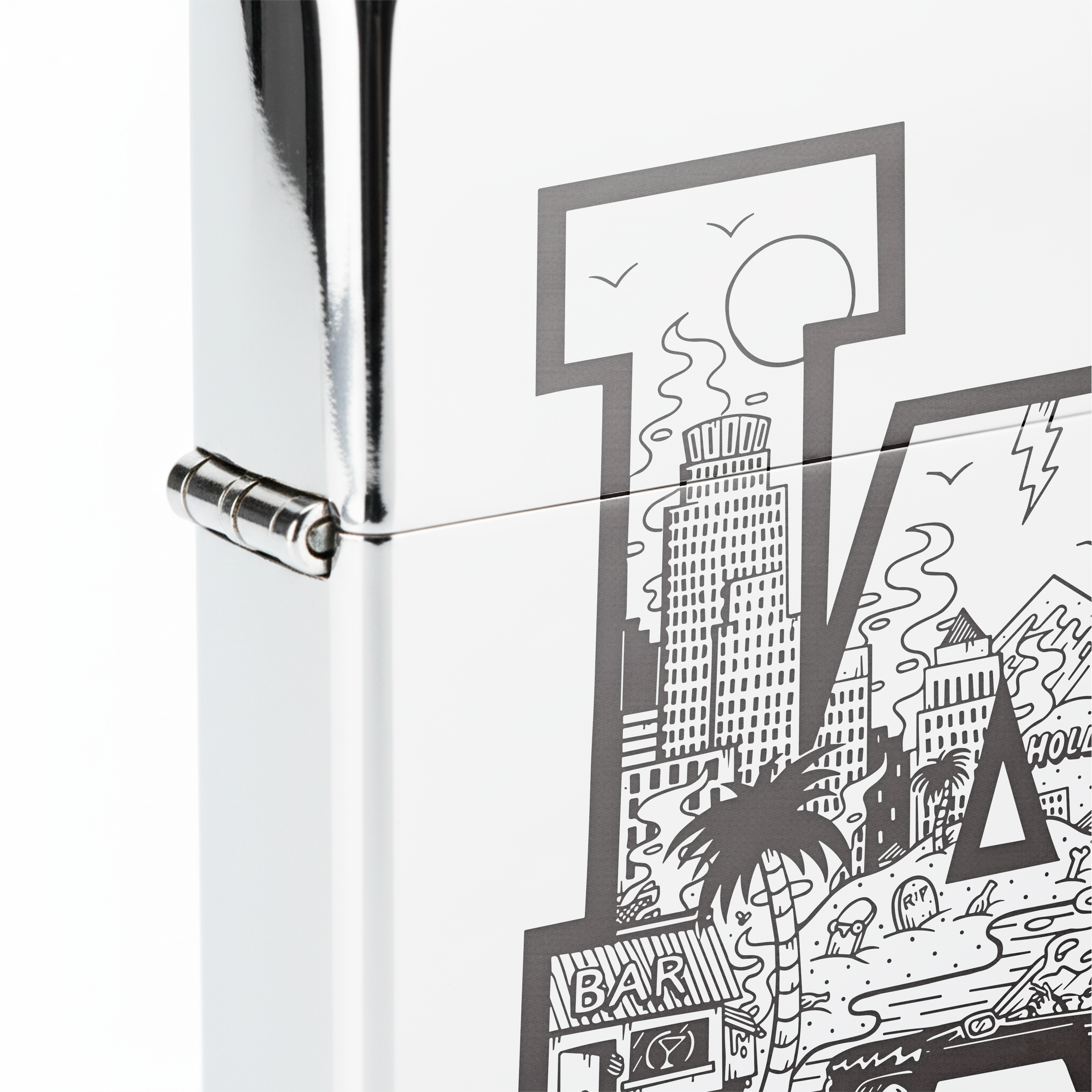 Isqueiro Cromado Polido 'Venice Beach'