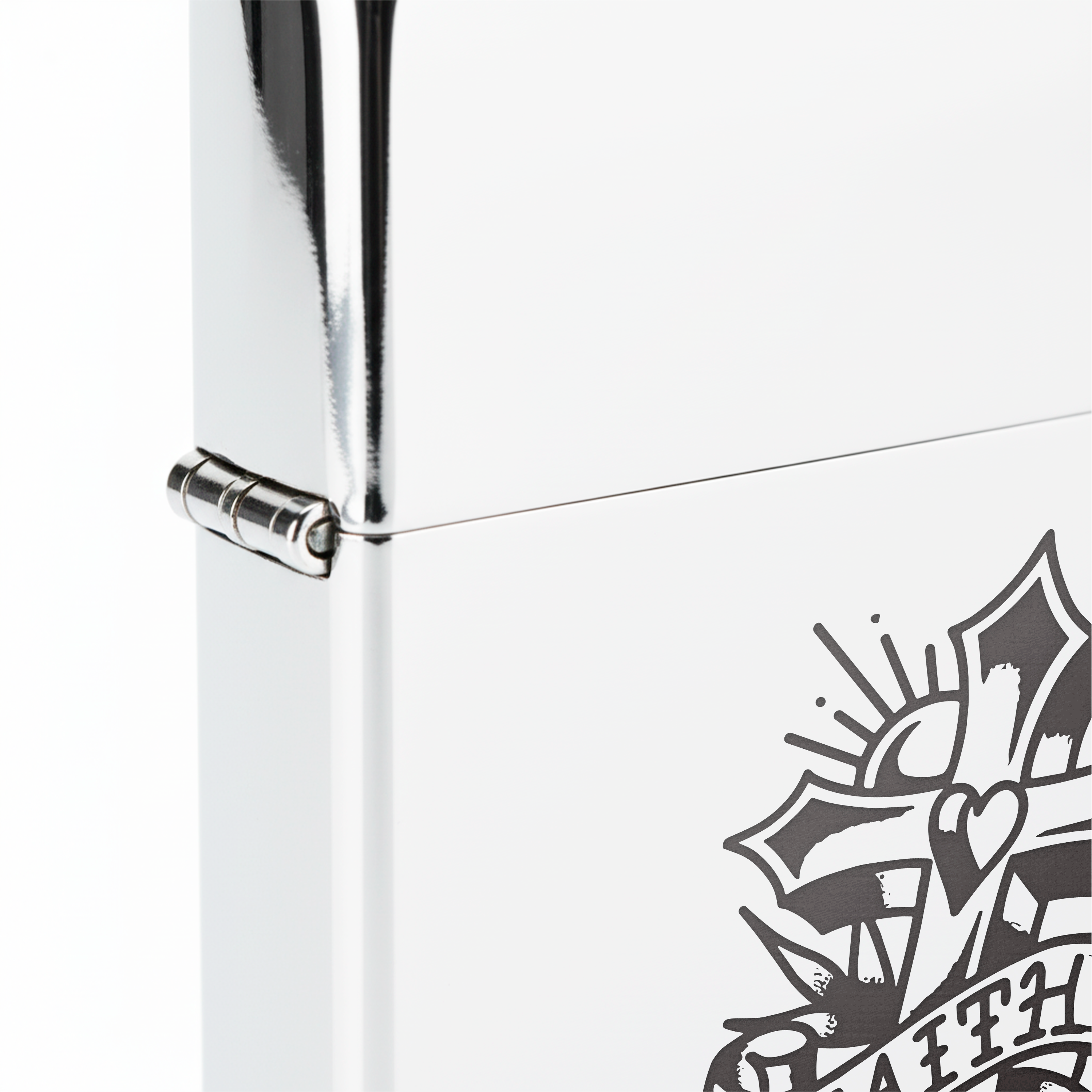 Isqueiro Cromado Polido 'Faith'