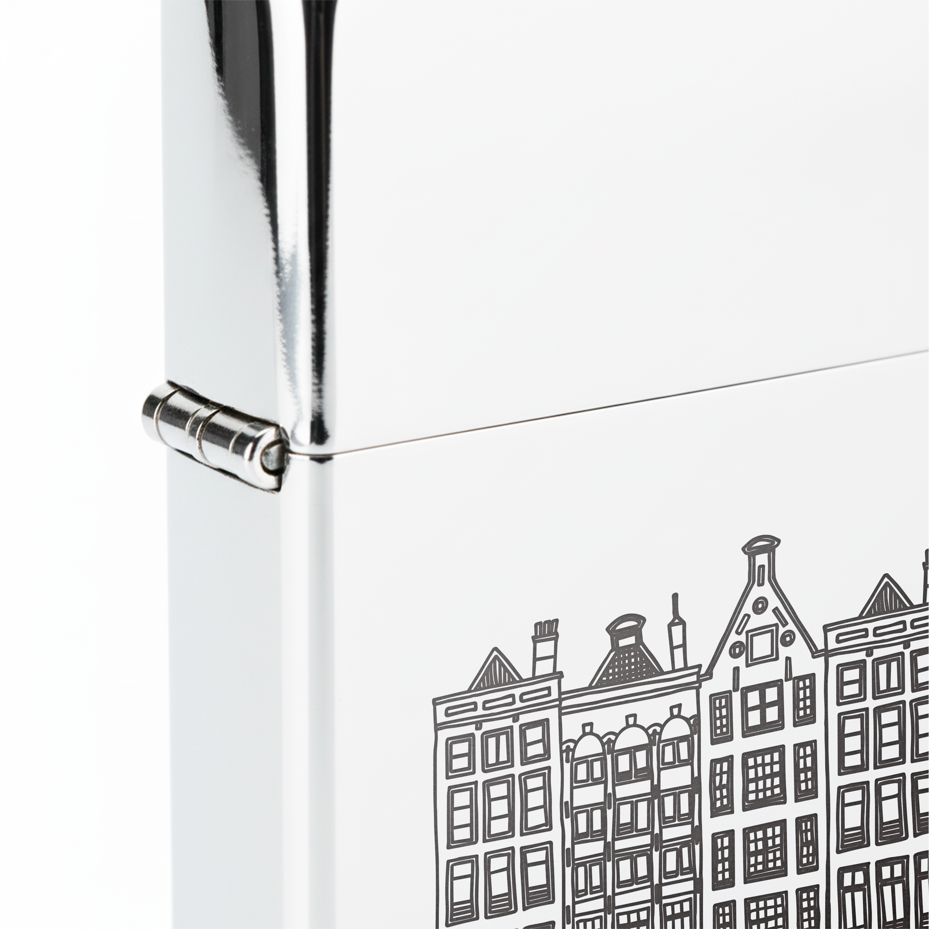 Isqueiro Cromado Polido 'Lembranças de Amsterdam'