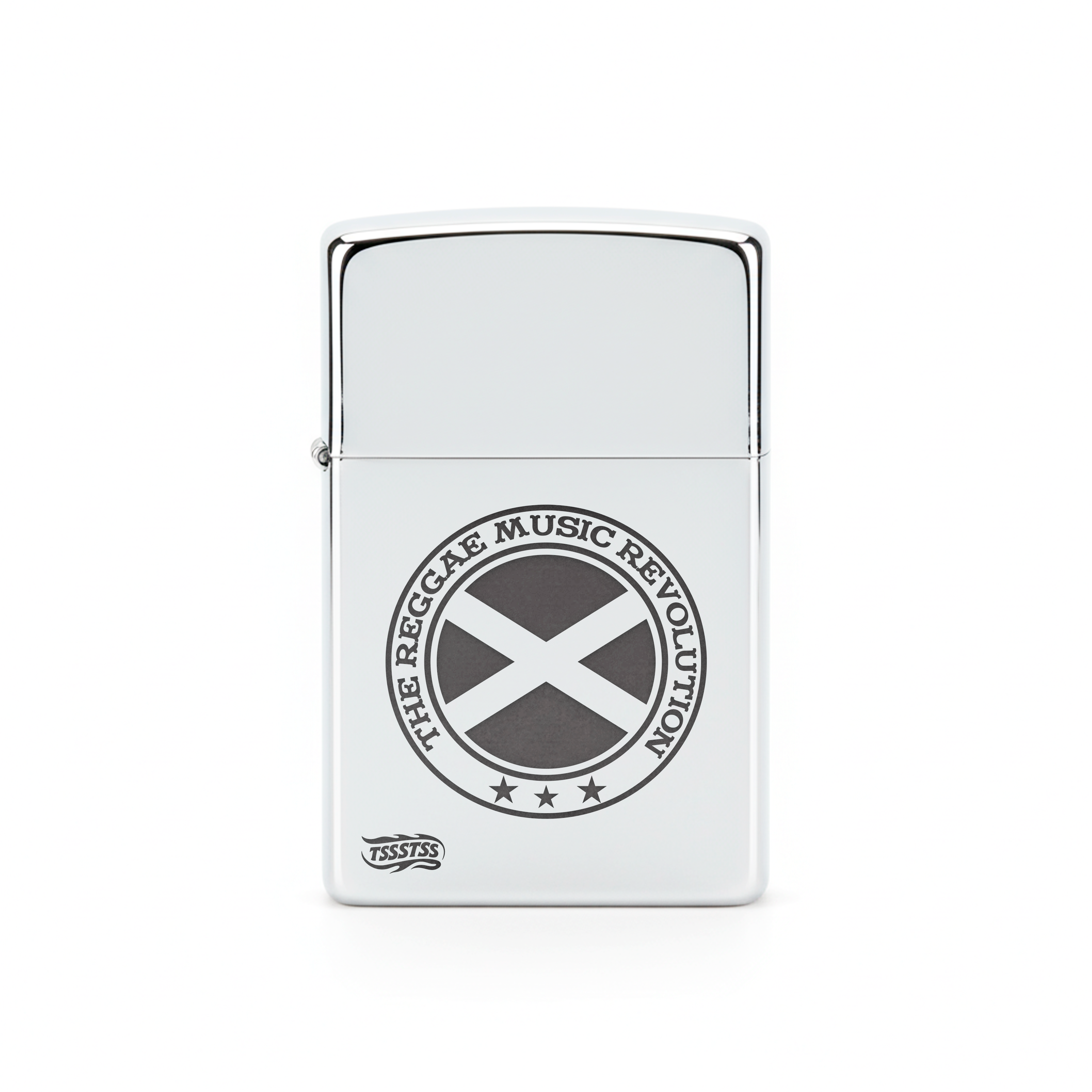 Isqueiro Cromado Polido 'Jamaica Reagge Music'