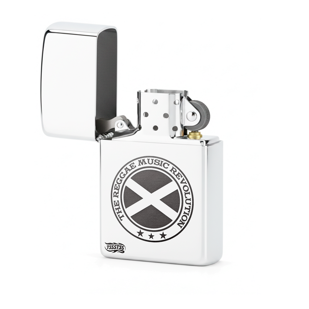 Isqueiro Cromado Polido 'Jamaica Reagge Music'