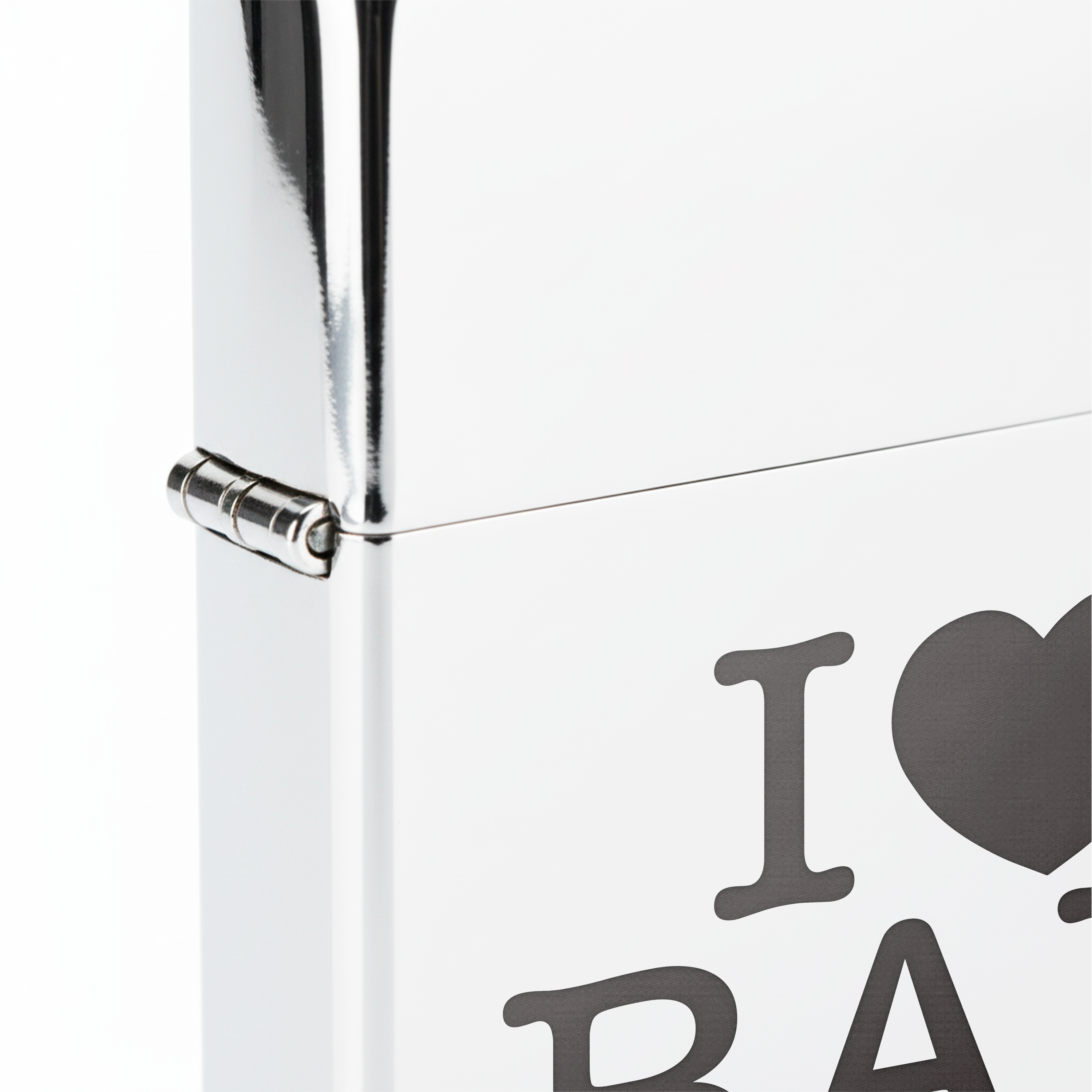 Isqueiro Cromado Polido 'I Love Bali'