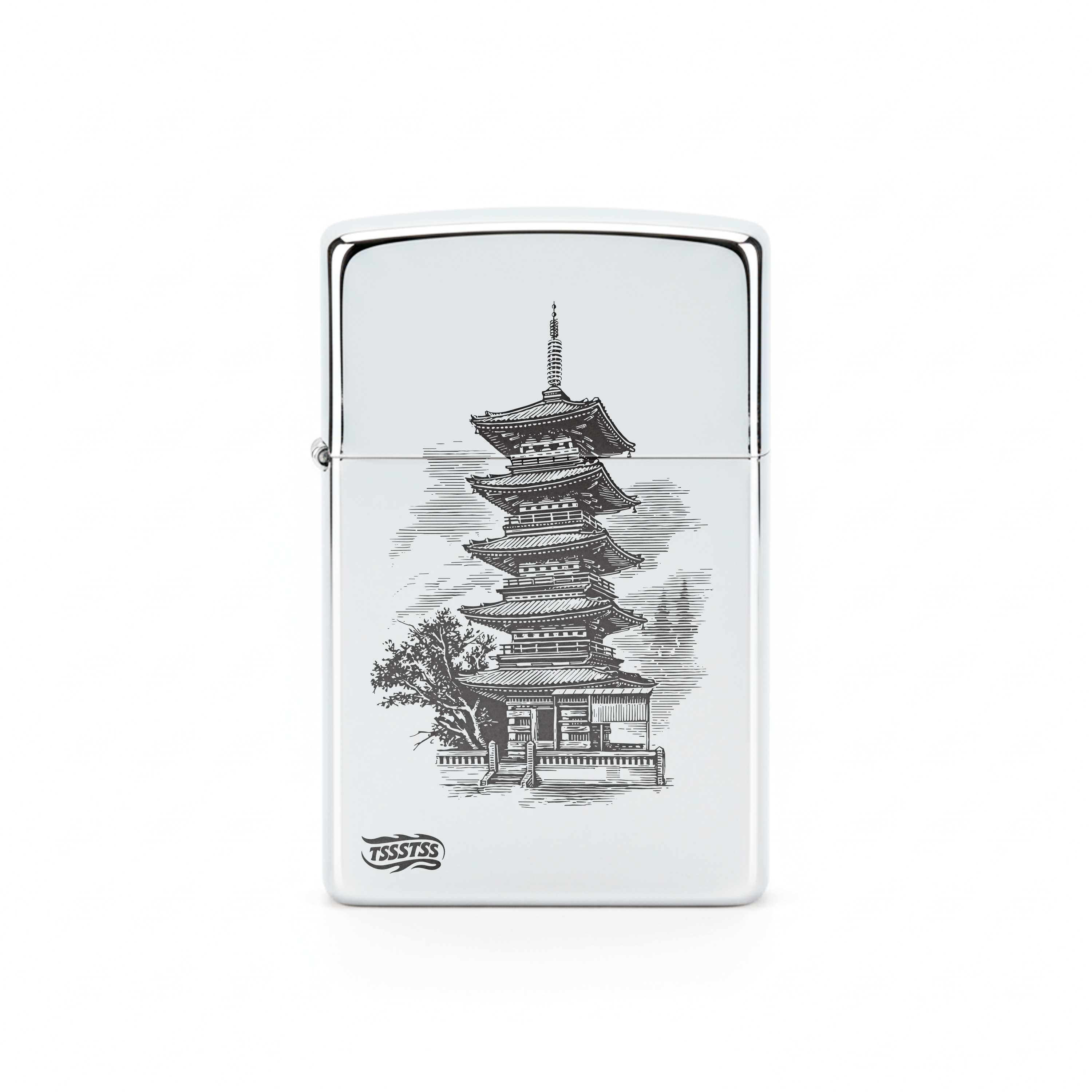 Isqueiro Cromado Polido 'Hong Kong Dojo'