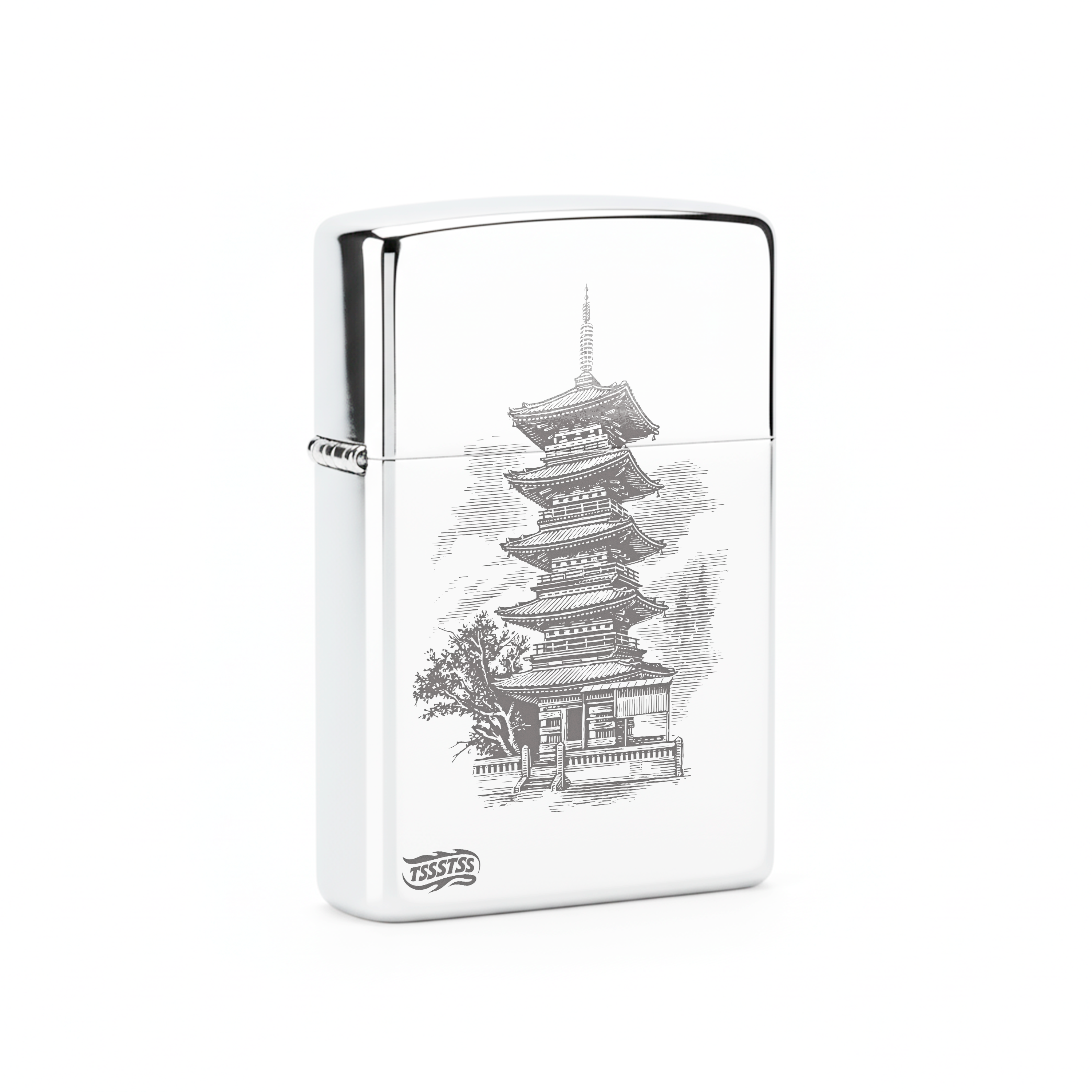 Isqueiro Cromado Polido 'Hong Kong Dojo'