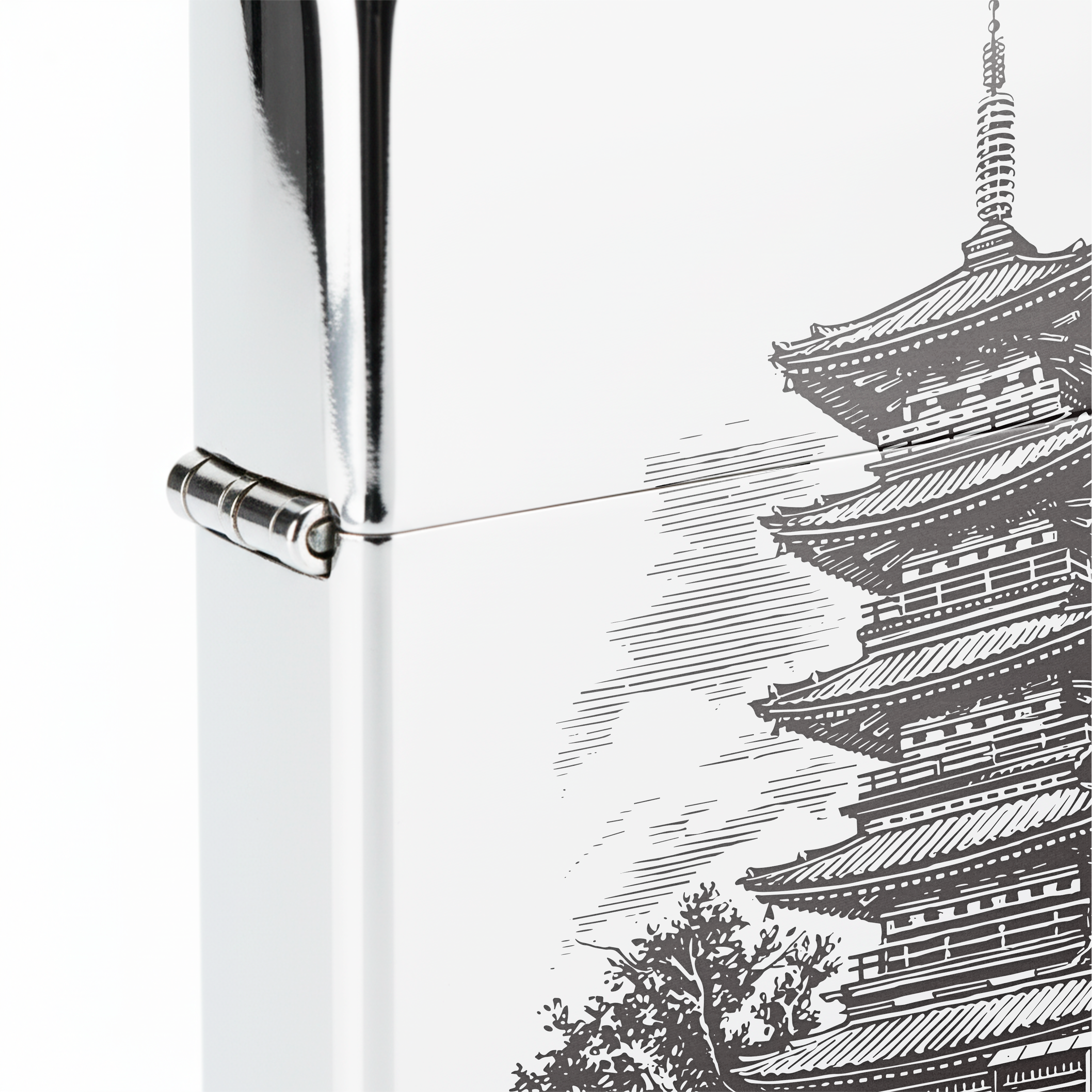 Isqueiro Cromado Polido 'Hong Kong Dojo'