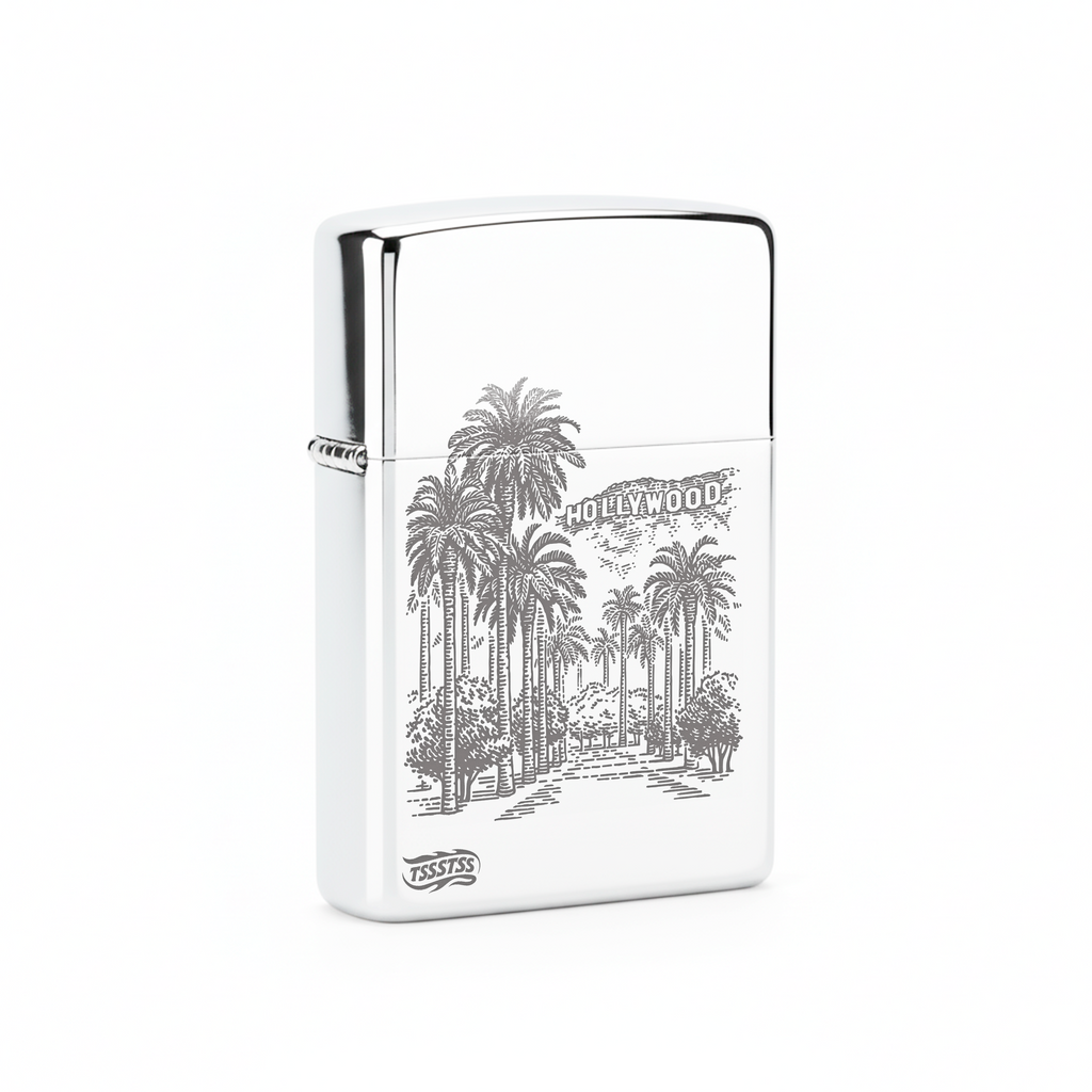 Isqueiro Cromado Polido 'Hollywood Boulevard' detalhe 3