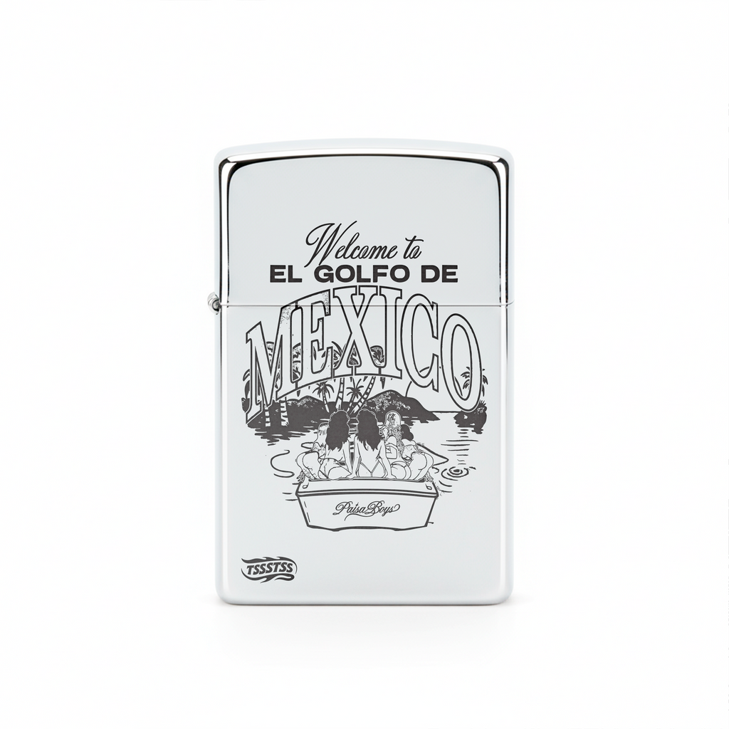 Isqueiro Cromado Polido 'Golfo do México'