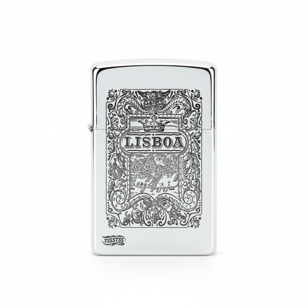 Isqueiro Cromado Polido 'Lisboa'