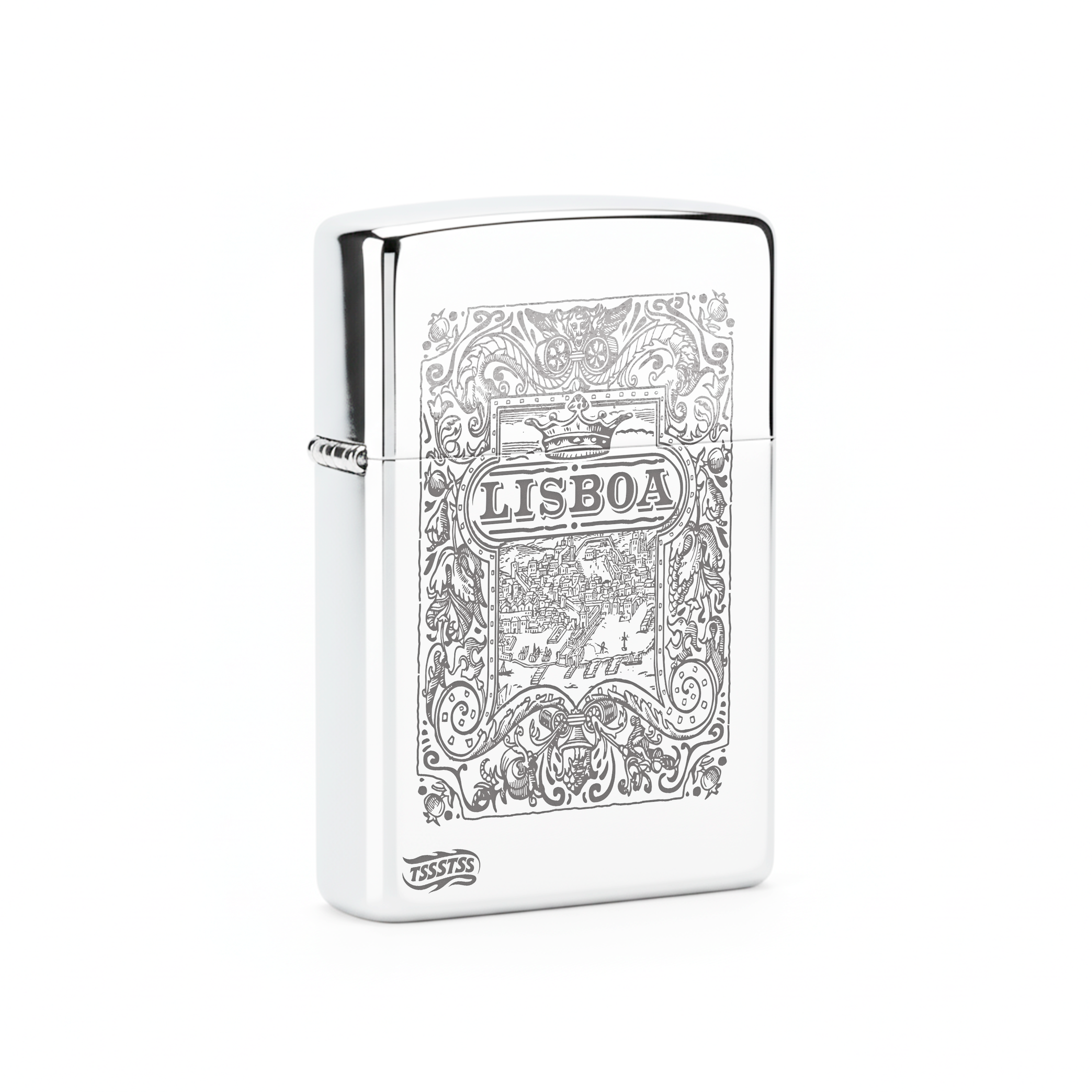 Isqueiro Cromado Polido 'Lisboa'