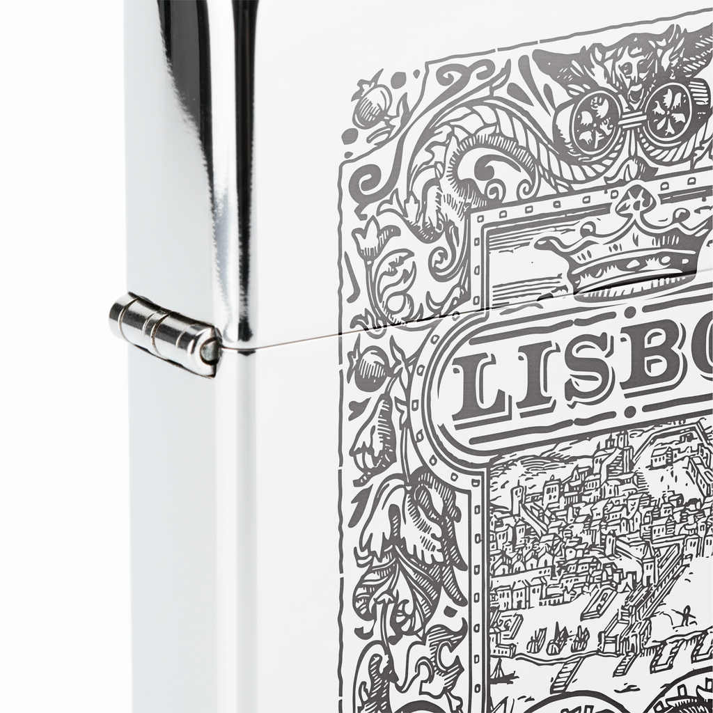 Isqueiro Cromado Polido 'Lisboa'