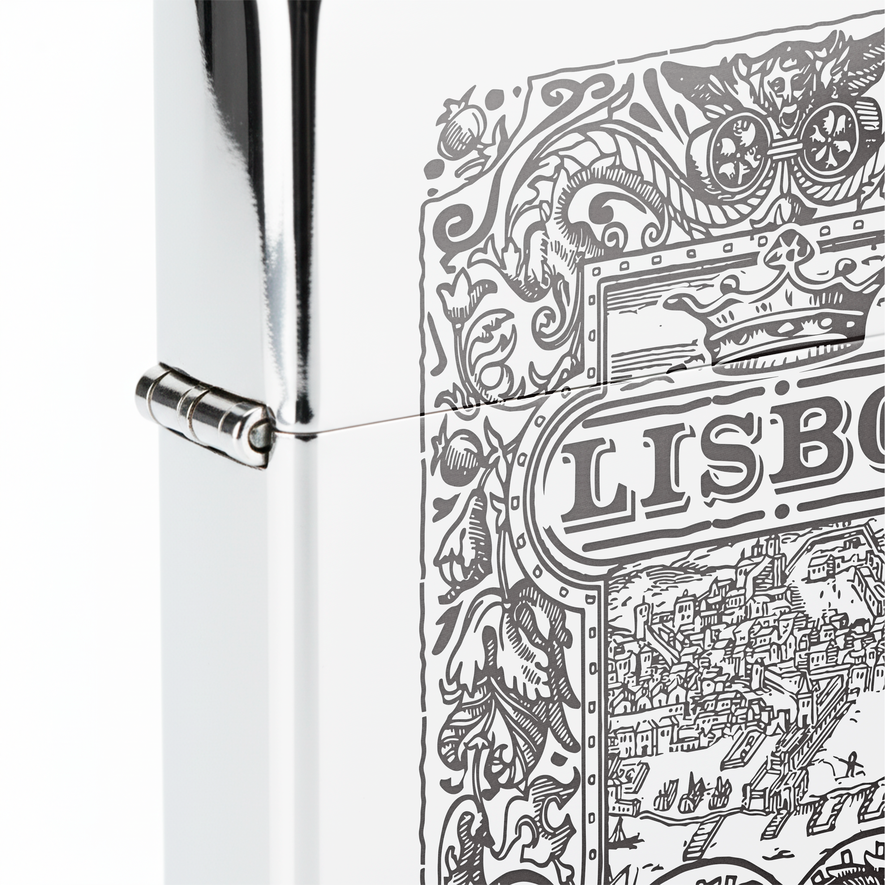 Isqueiro Cromado Polido 'Lisboa'