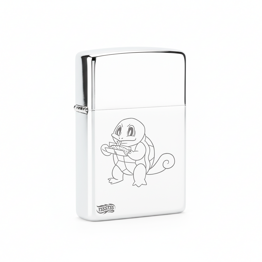 Isqueiro Cromado Polido 'Tokémon' detalhe 3