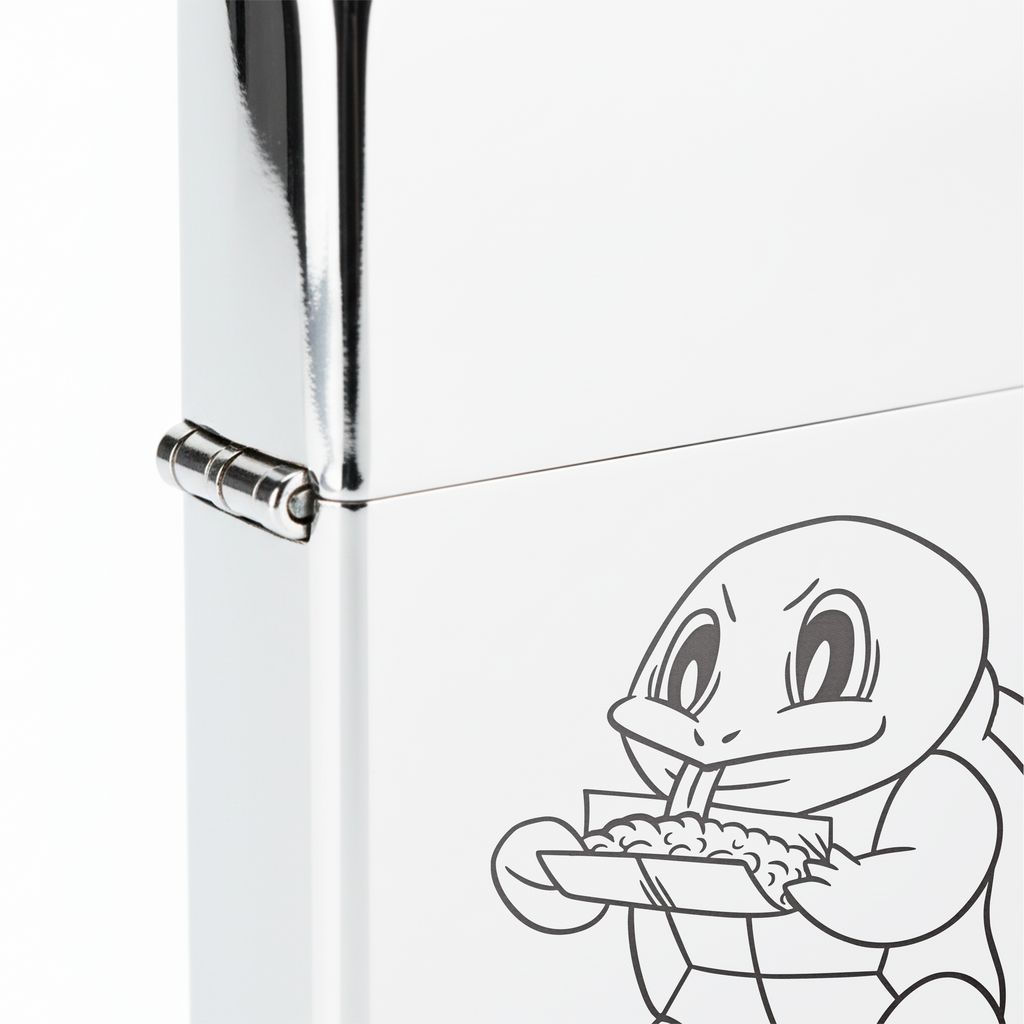 Isqueiro Cromado Polido 'Tokémon' detalhe 5