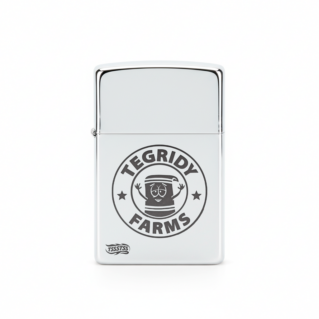 Isqueiro Cromado Polido 'Tegridy Farms'