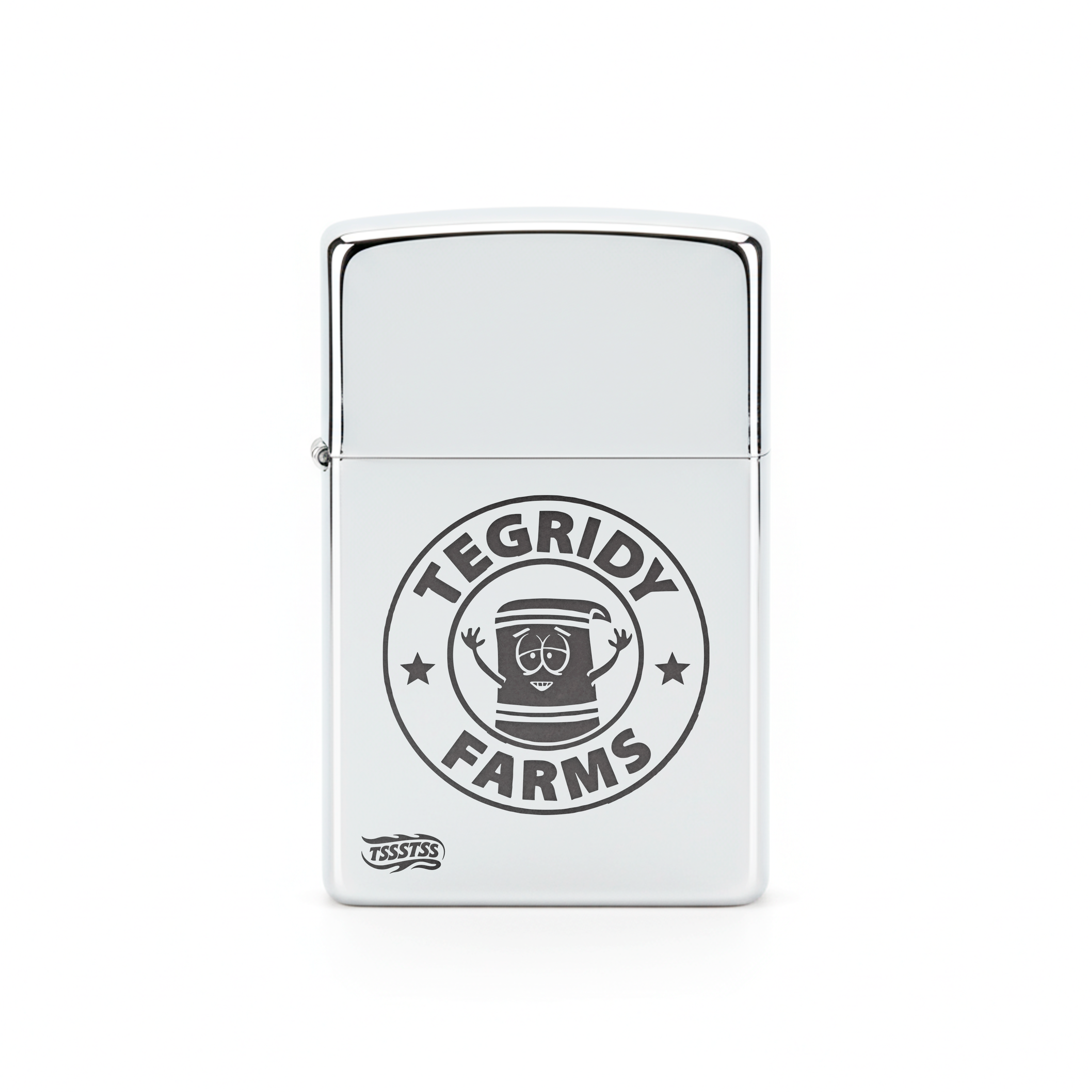 Isqueiro Cromado Polido 'Tegridy Farms'