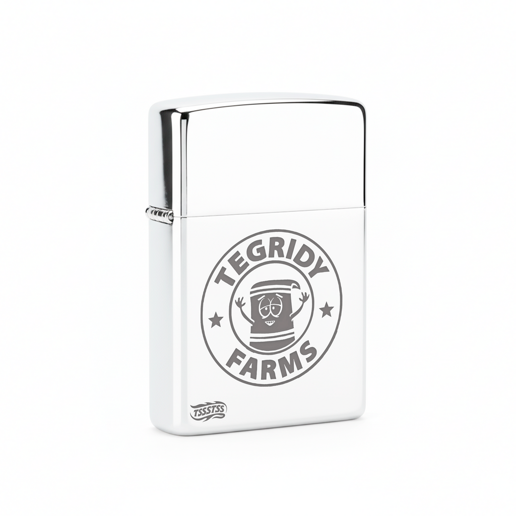 Isqueiro Cromado Polido 'Tegridy Farms'