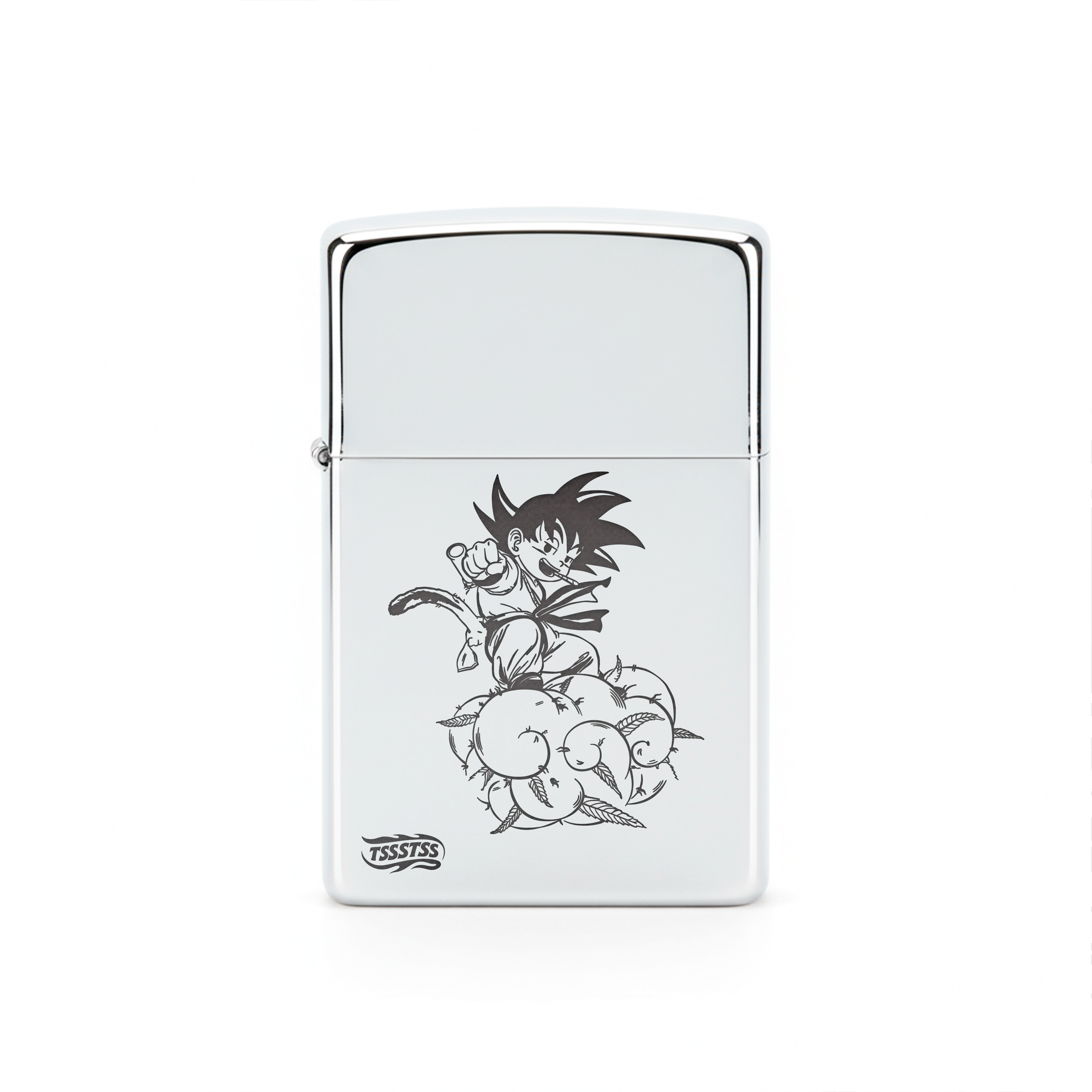 Isqueiro Cromado Polido 'Stoned Sayajin'