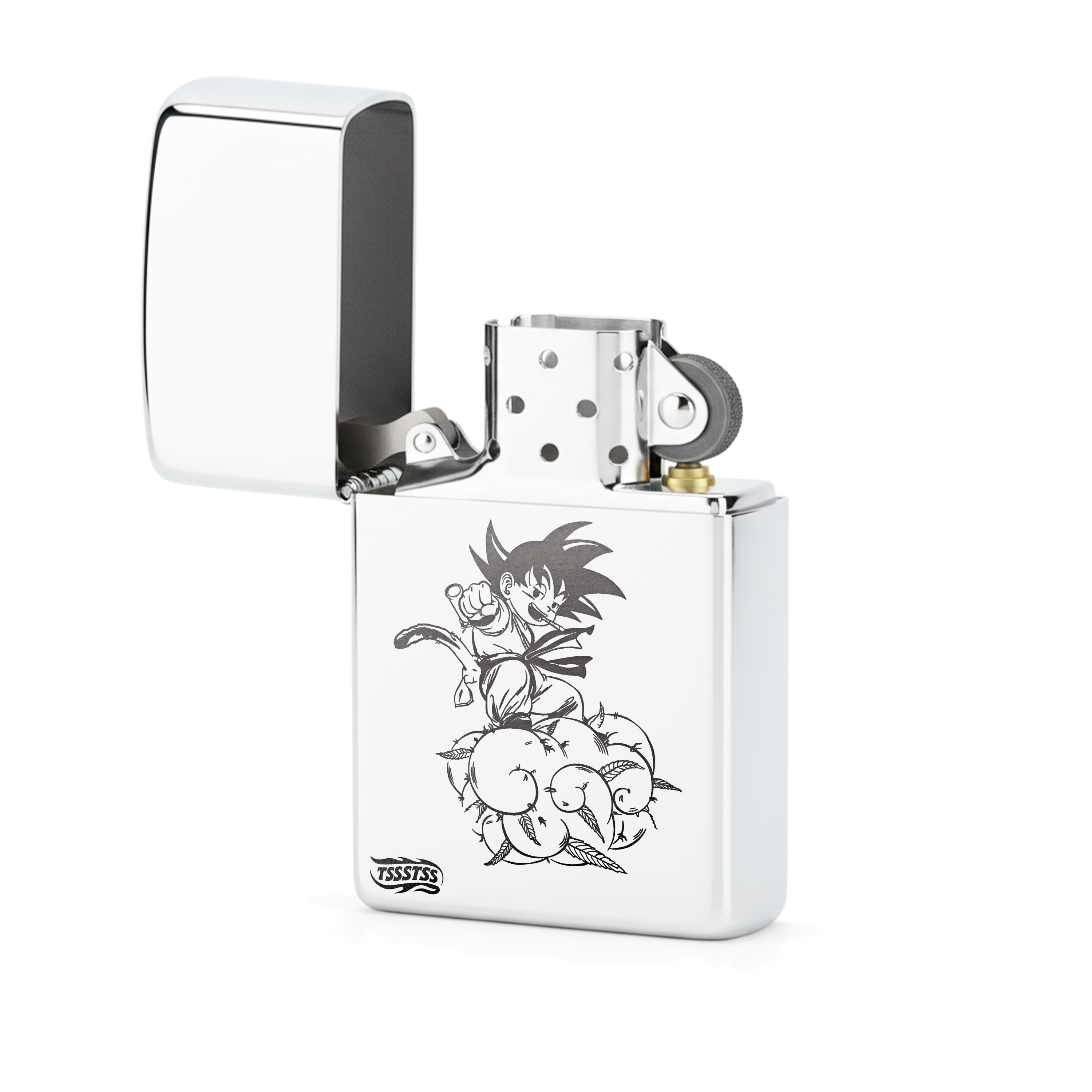 Isqueiro Cromado Polido 'Stoned Sayajin'