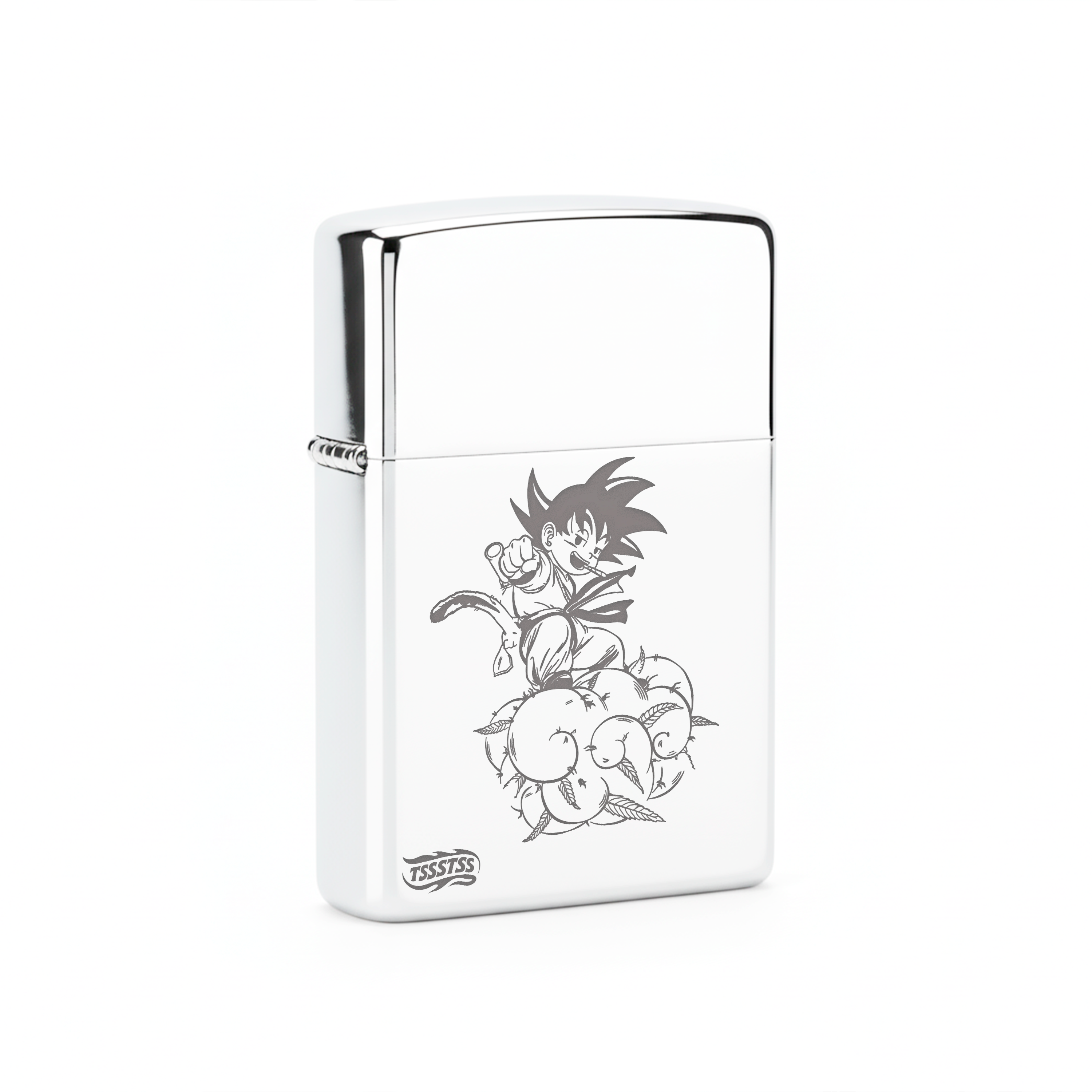 Isqueiro Cromado Polido 'Stoned Sayajin'