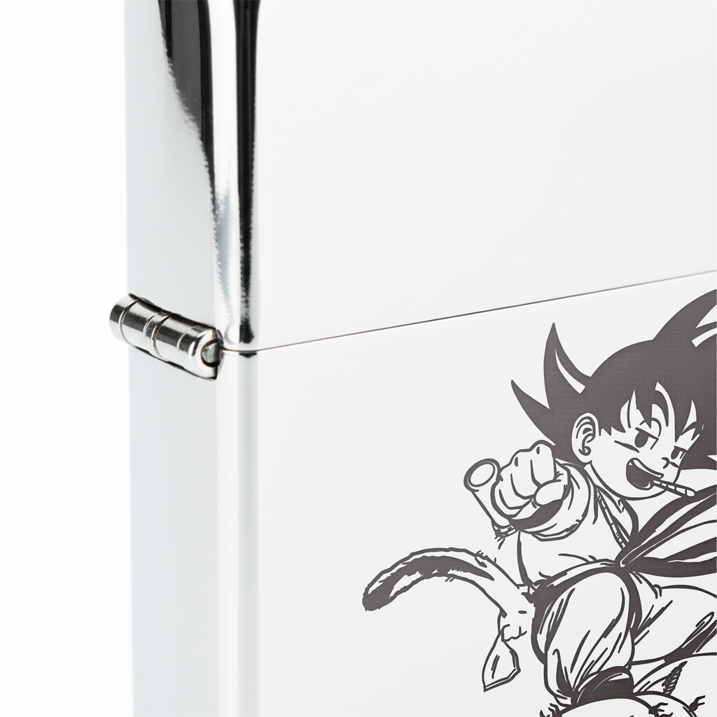 Isqueiro Cromado Polido 'Stoned Sayajin'