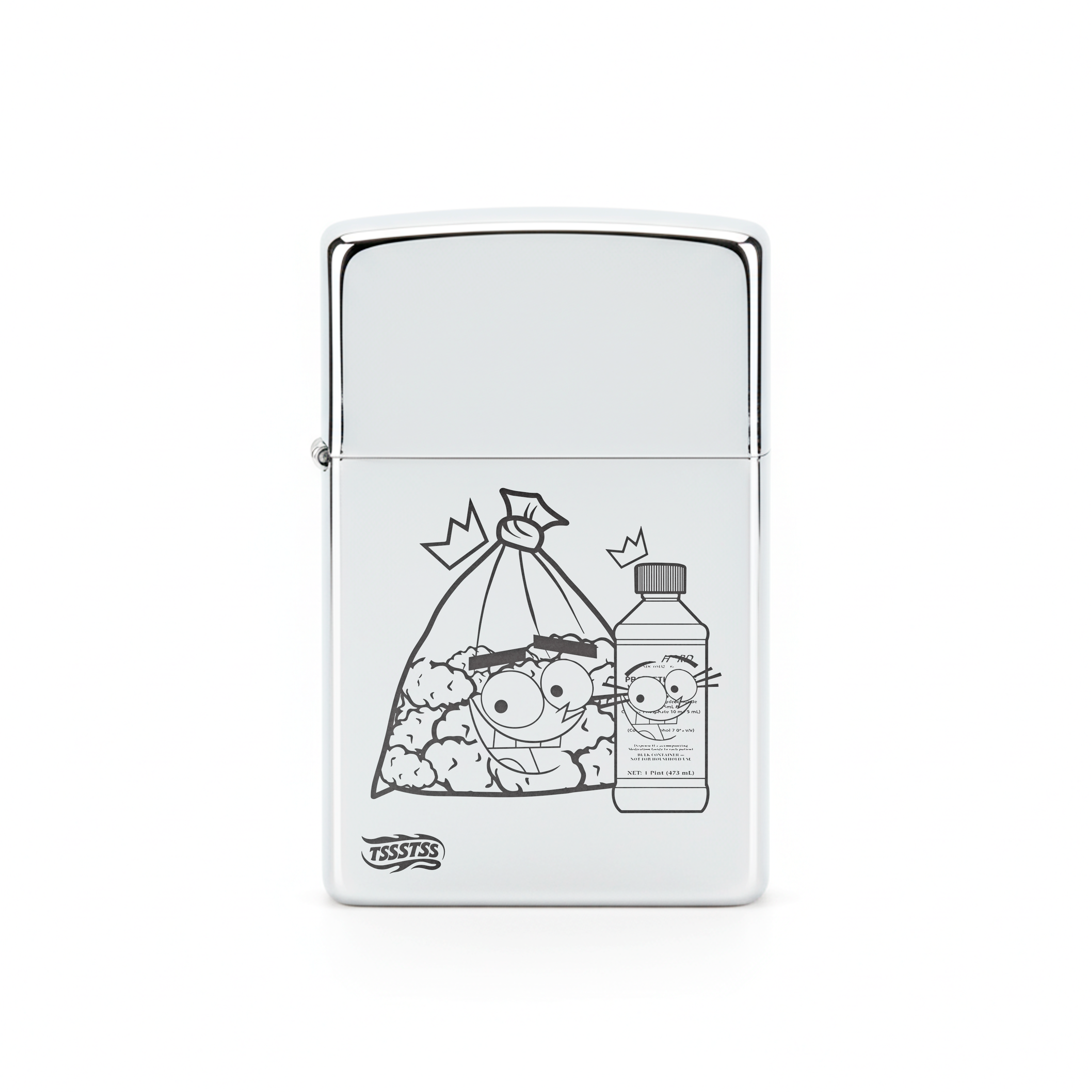 Isqueiro Cromado Polido 'Sessão Mágica'