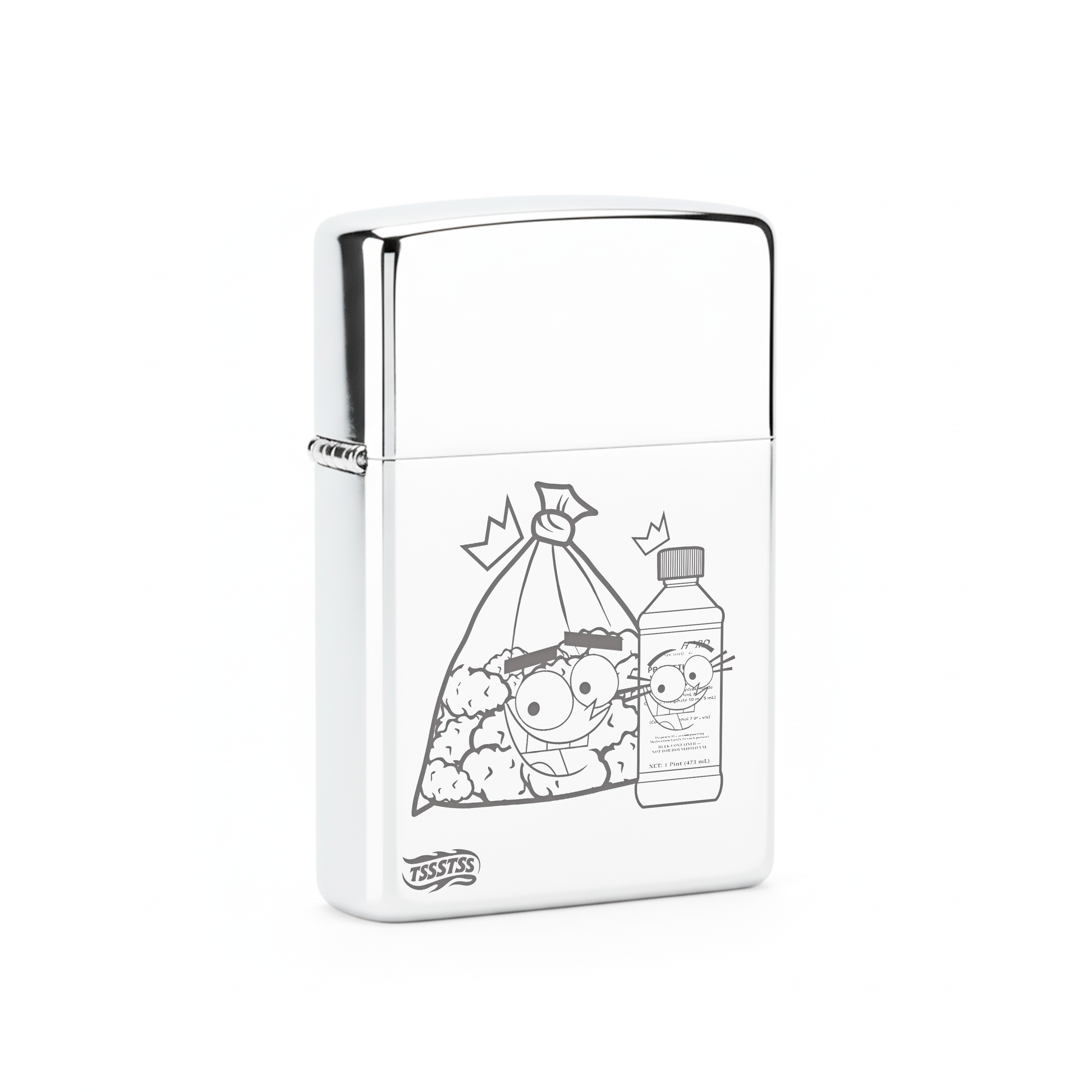 Isqueiro Cromado Polido 'Sessão Mágica'