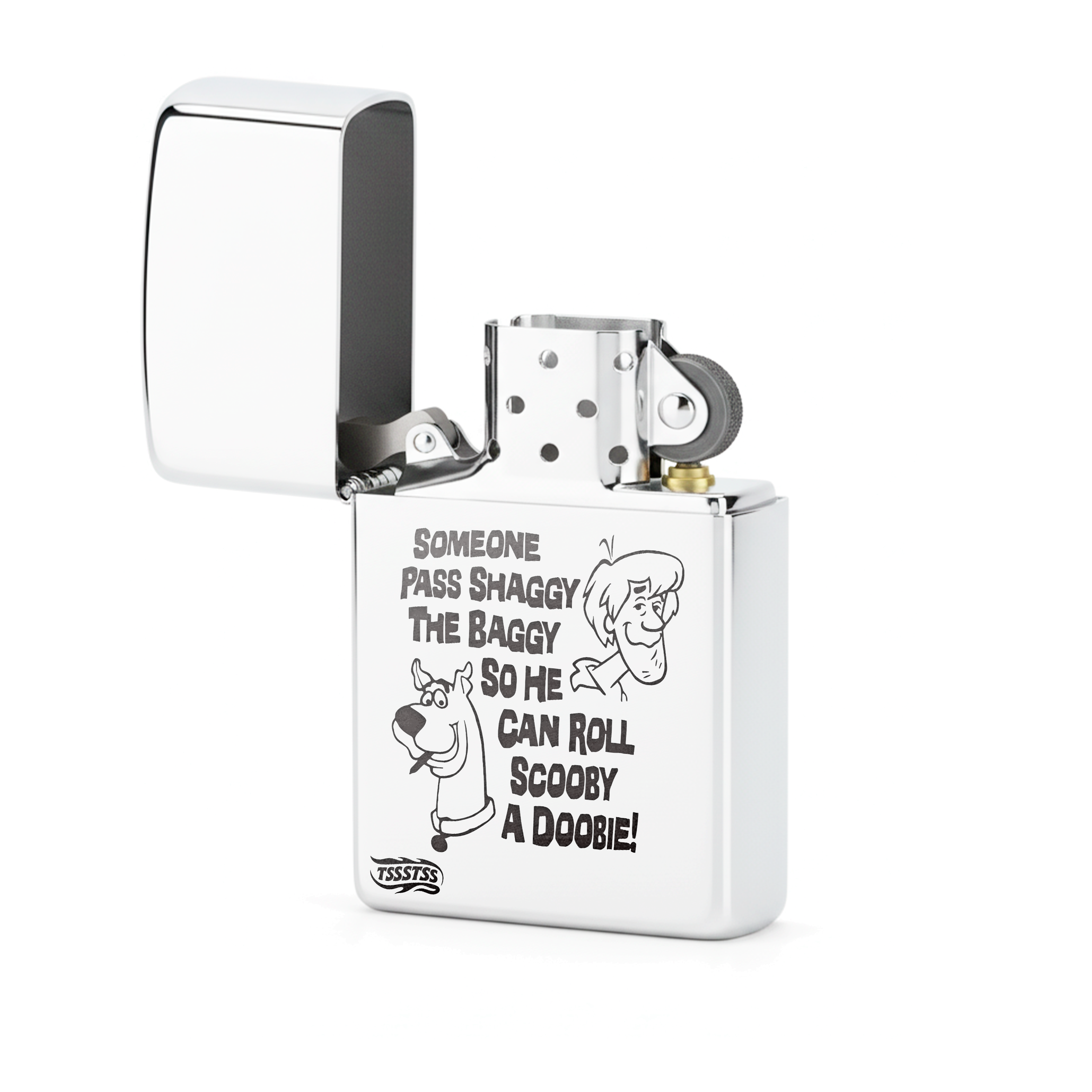 Isqueiro Cromado Polido 'Roll A Doobie'