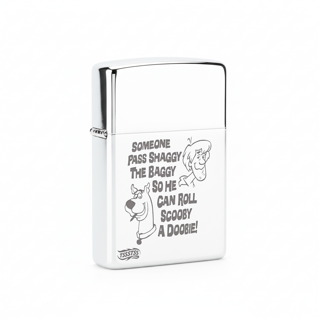 Isqueiro Cromado Polido 'Roll A Doobie' detalhe 3