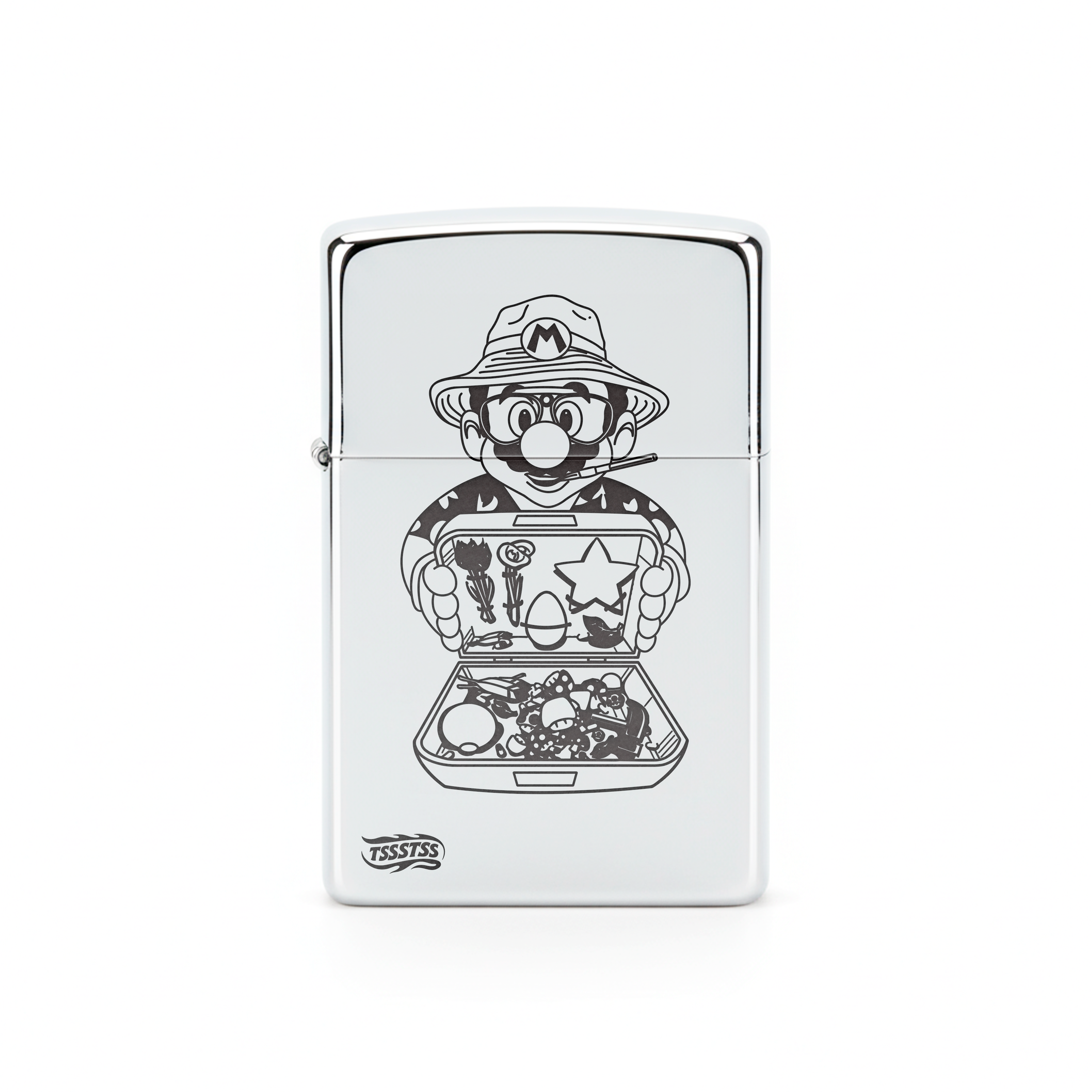 Isqueiro Cromado Polido 'Mushroom Dealer'