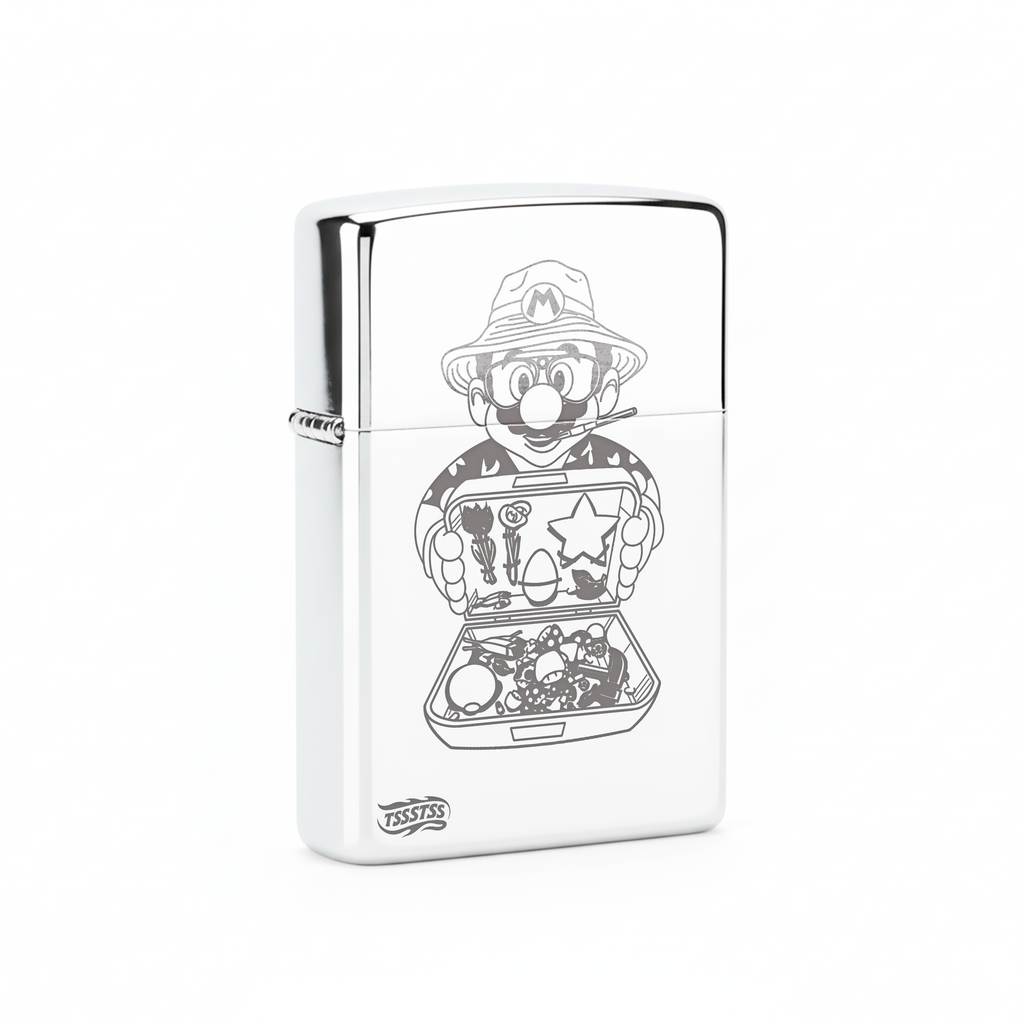 Isqueiro Cromado Polido 'Mushroom Dealer' detalhe 3