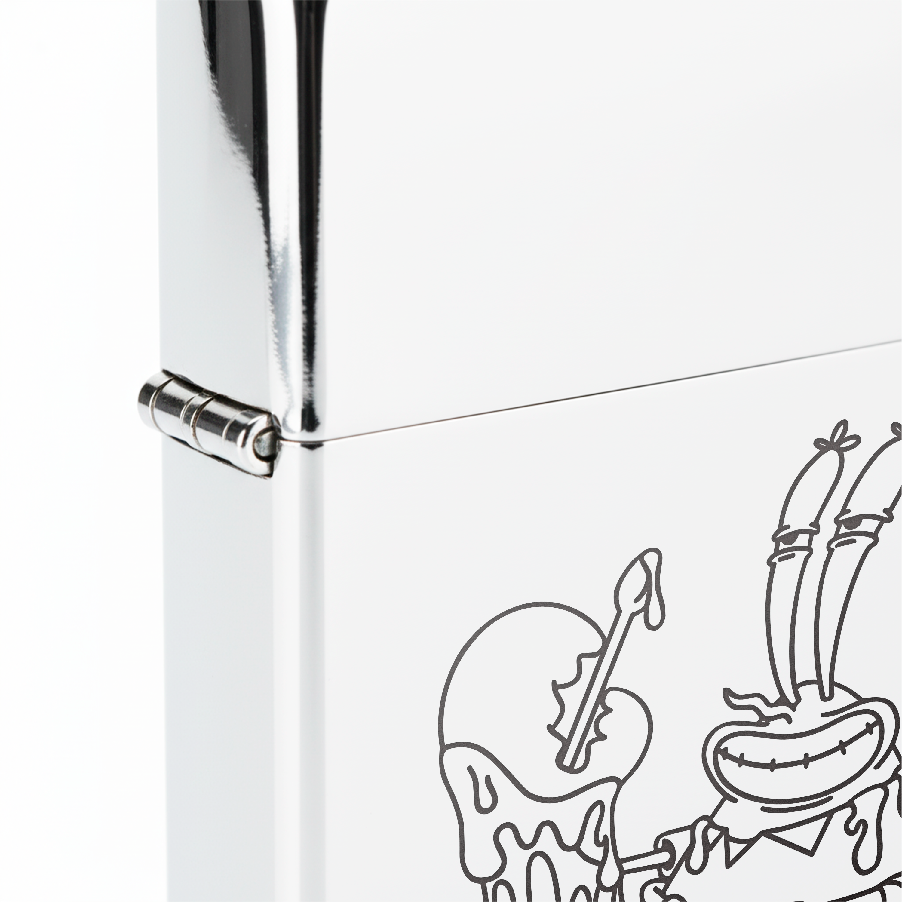 Isqueiro Cromado Polido 'Meltdown Crab'