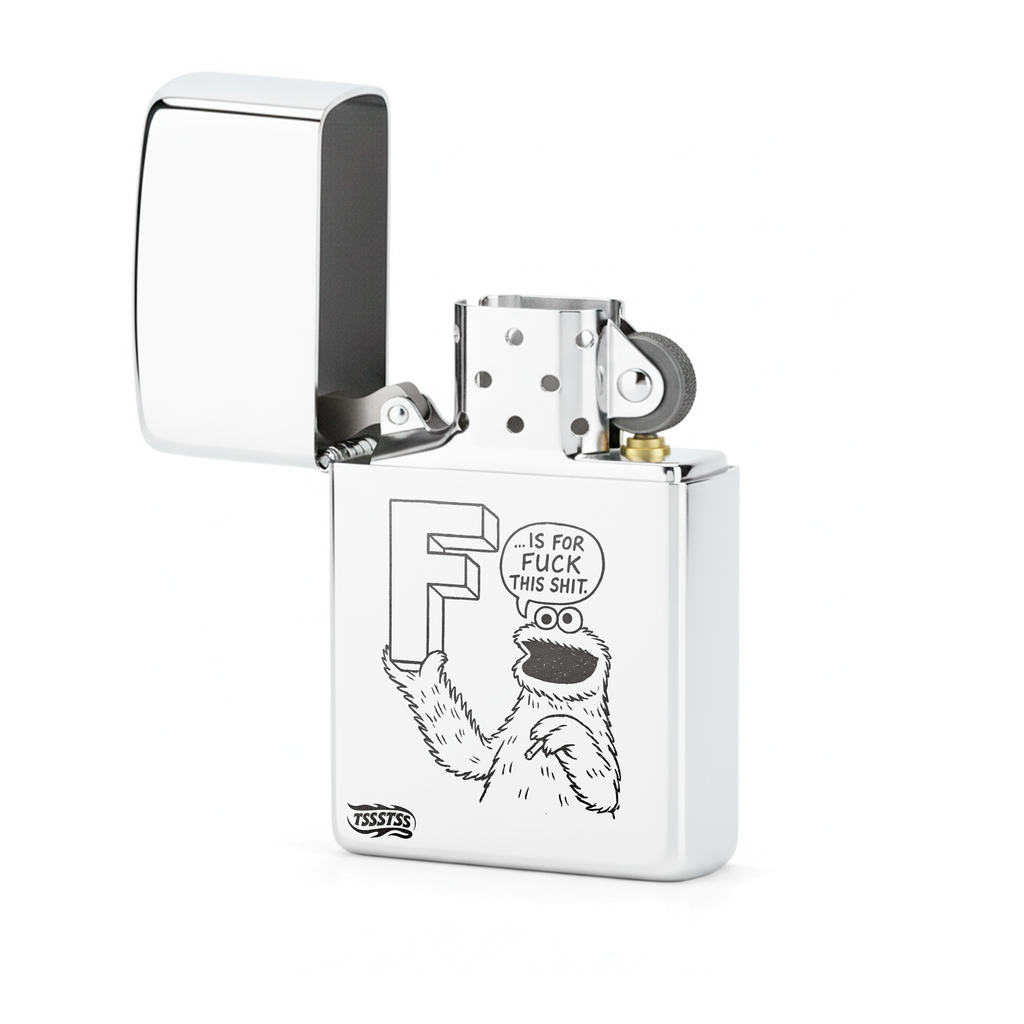 Isqueiro Cromado Polido 'F This Shi'