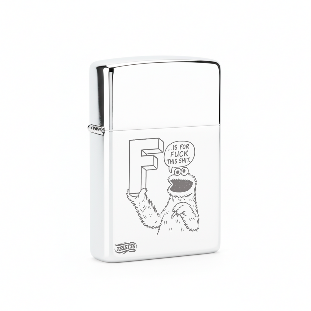 Isqueiro Cromado Polido 'F This Shi'