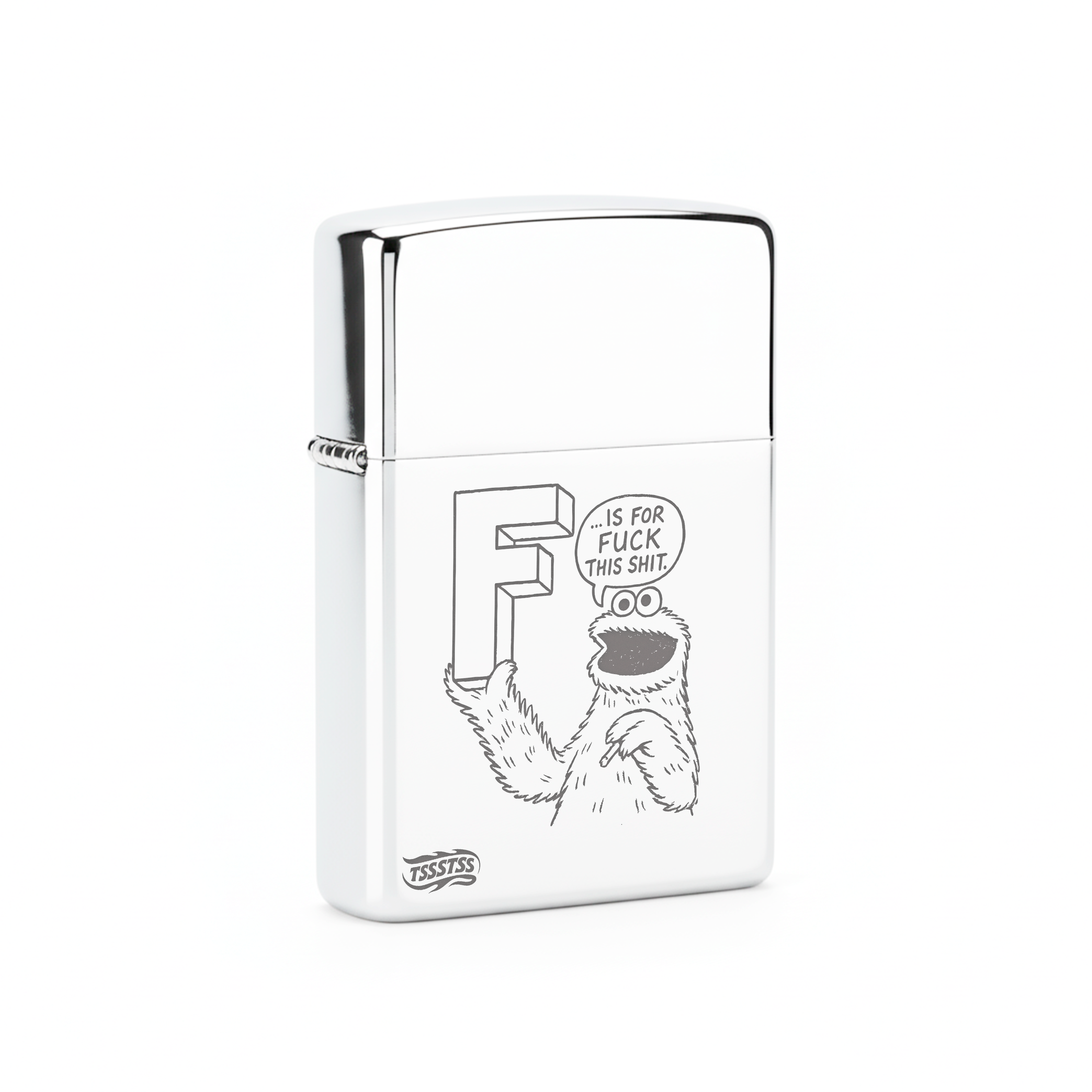 Isqueiro Cromado Polido 'F This Shi'