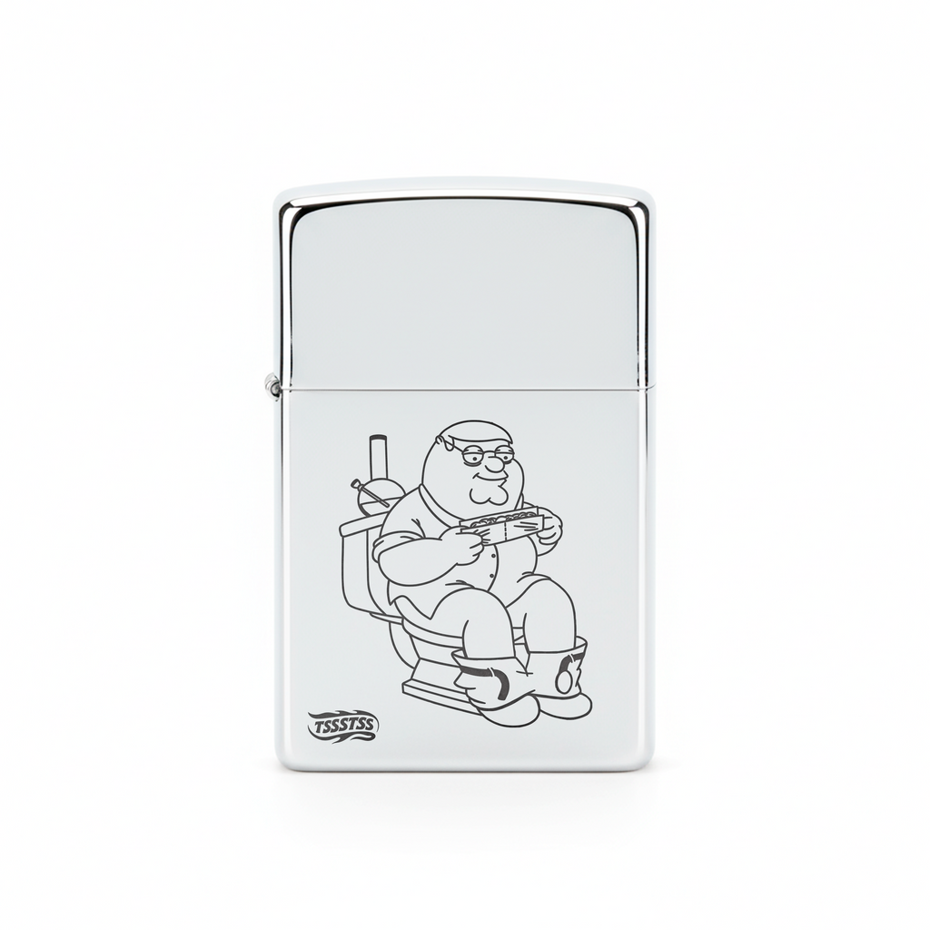 Isqueiro Cromado Polido 'Lazy Griffin'