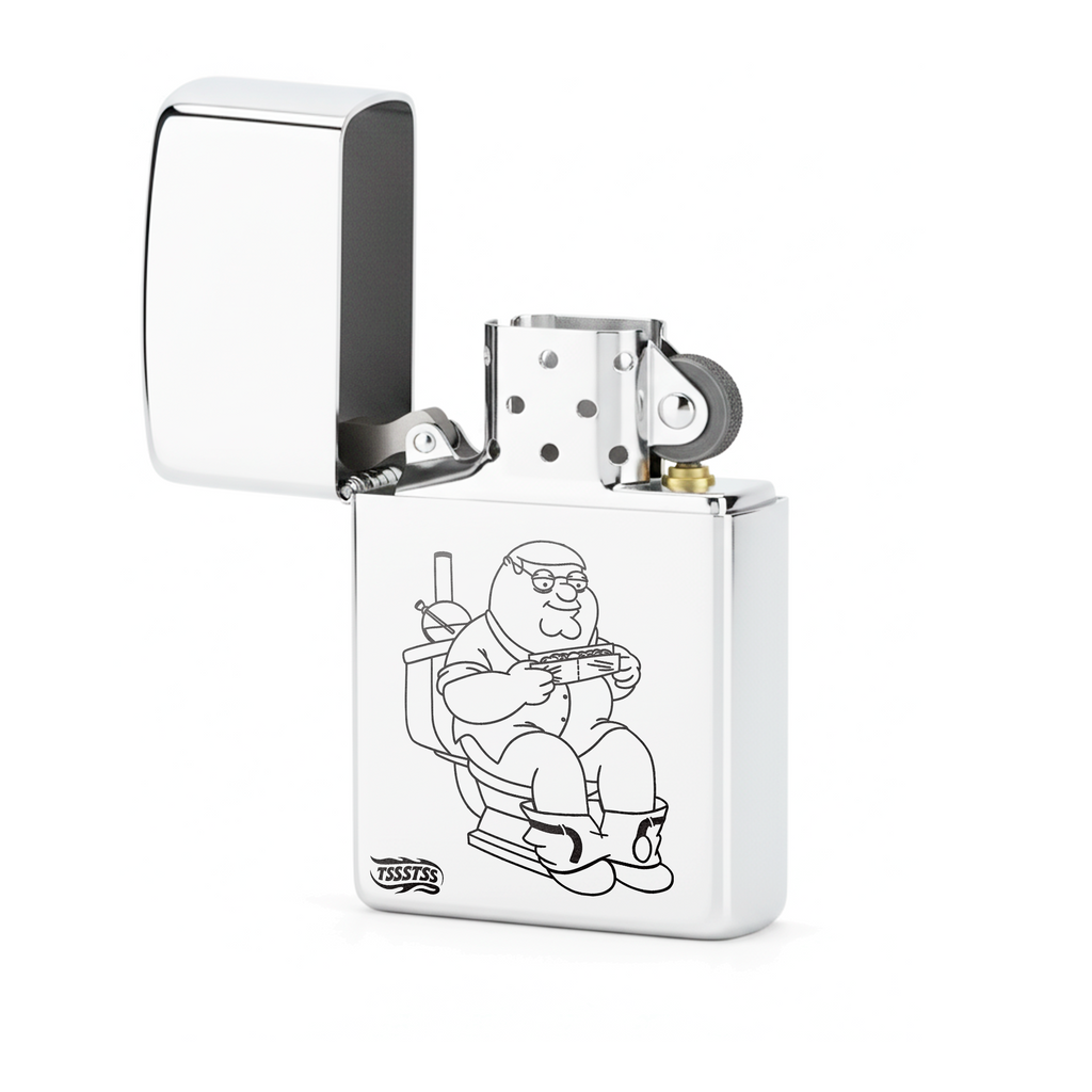 Isqueiro Cromado Polido 'Lazy Griffin'