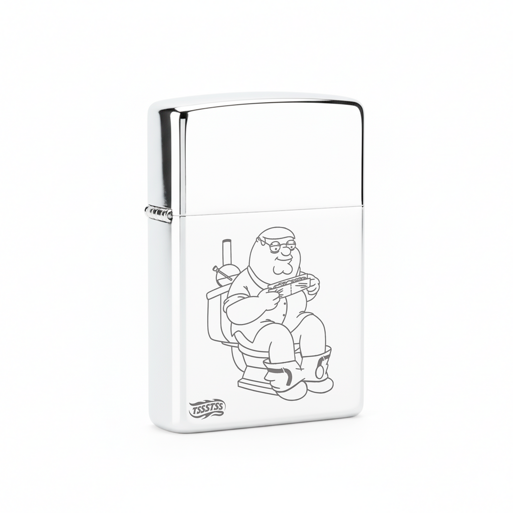 Isqueiro Cromado Polido 'Lazy Griffin'