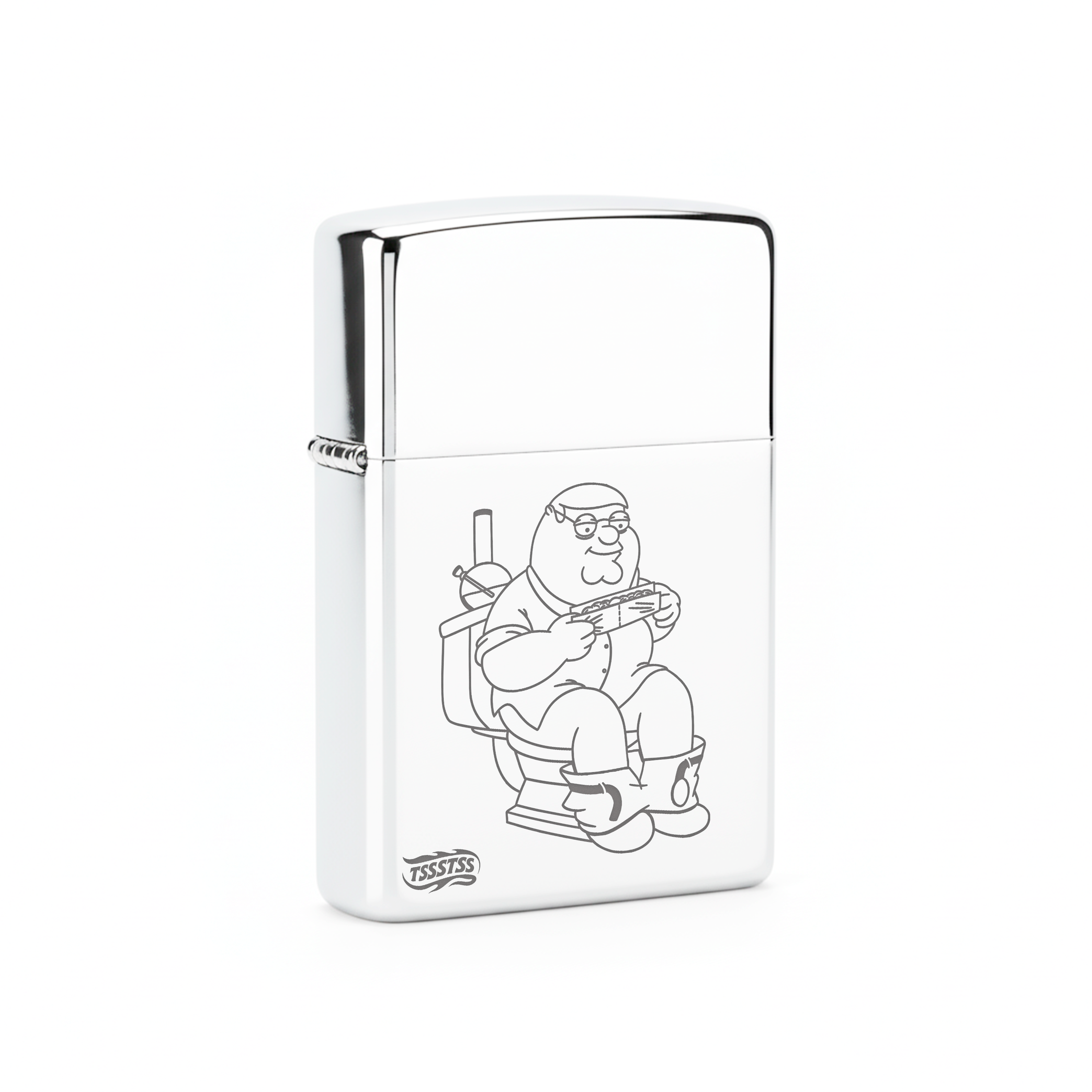 Isqueiro Cromado Polido 'Lazy Griffin'