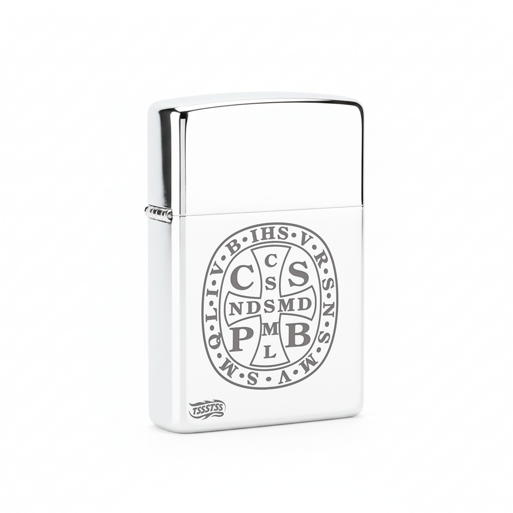 Isqueiro Cromado Polido 'CSPB' detalhe 3