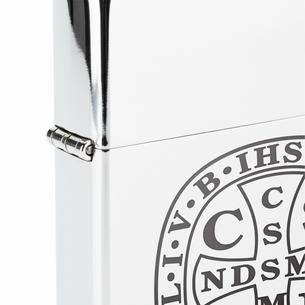 Isqueiro Cromado Polido 'CSPB' detalhe 5